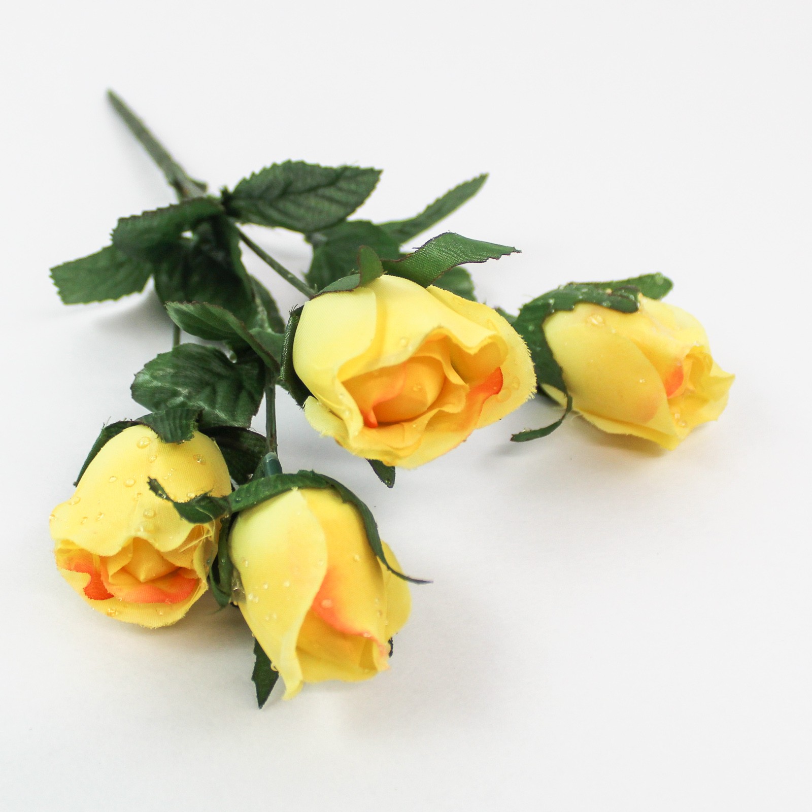 Unbranded Lot of 3 Artificial Spring Floral Bouquet Yellow Lilies Pink Roses