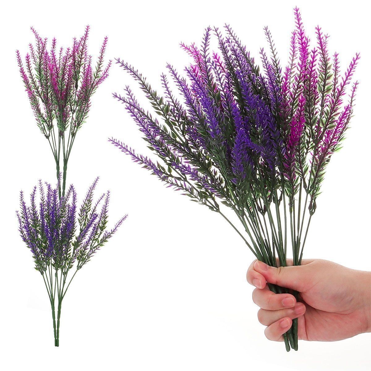 4 Bundles Artificial Flowers Fake Plants In Outdoor Garden Decor UV Resistant