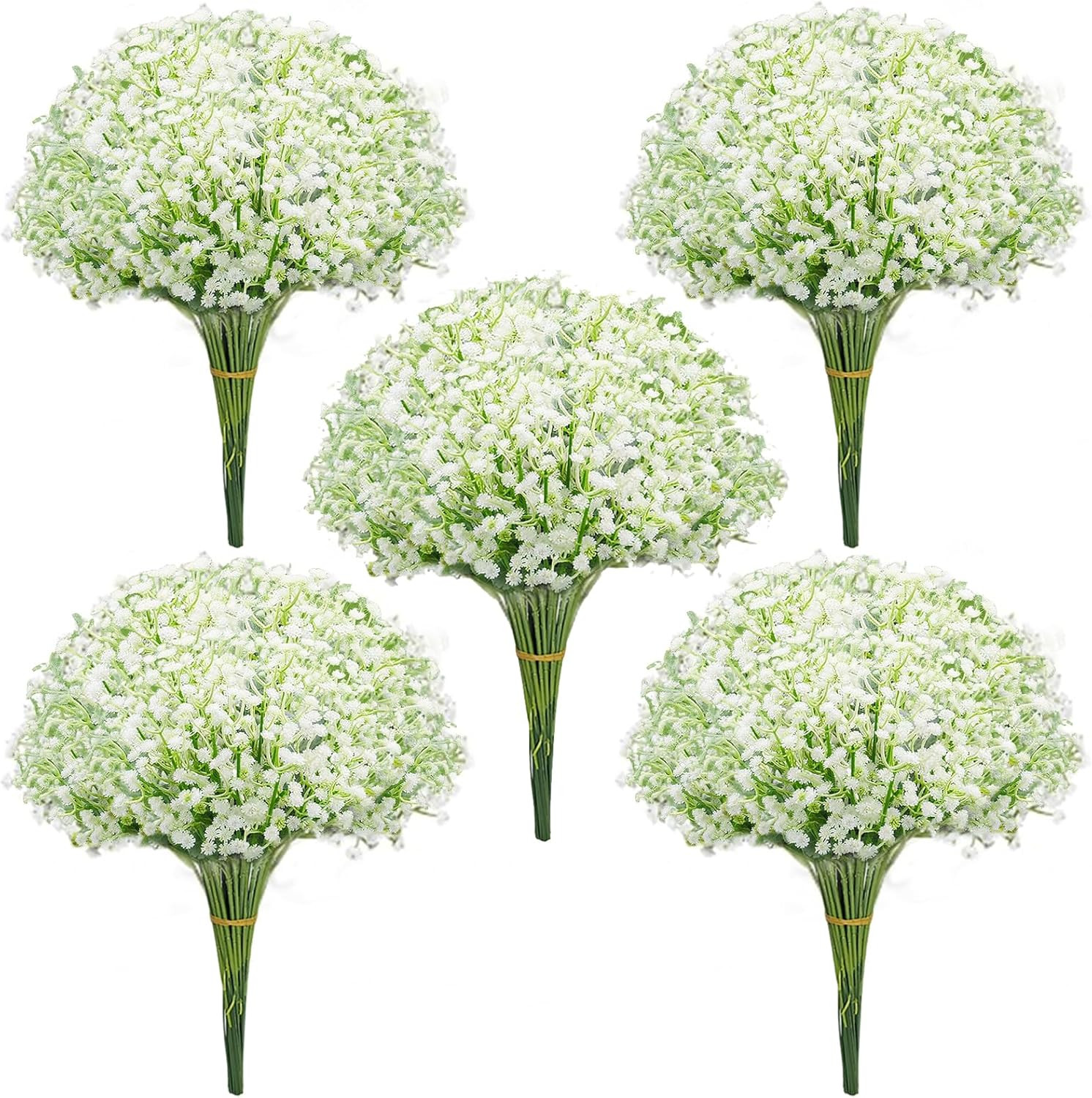 100 Pcs Artificial Baby S Breath Flowers Artificial Flowers Real Touch Fake Bulk