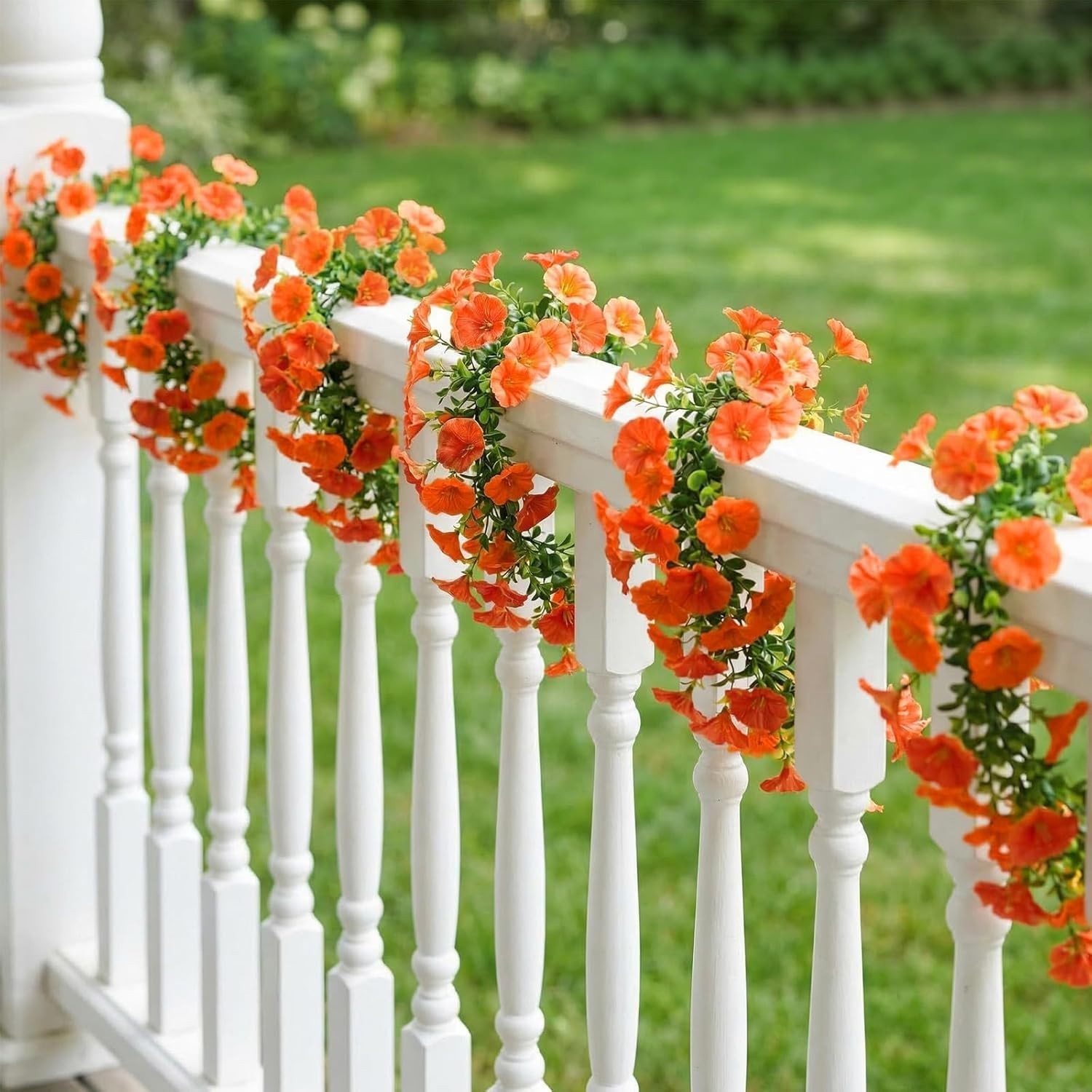Dremisland 2 Pack Spring Summer Flower Garland 5.9FT Artificial Morning Glory Fl