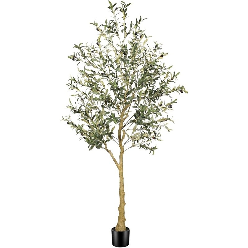 Realistic Olive Tree Faux Plant Indoor Decor Zero Maintenance Housewarming Gift