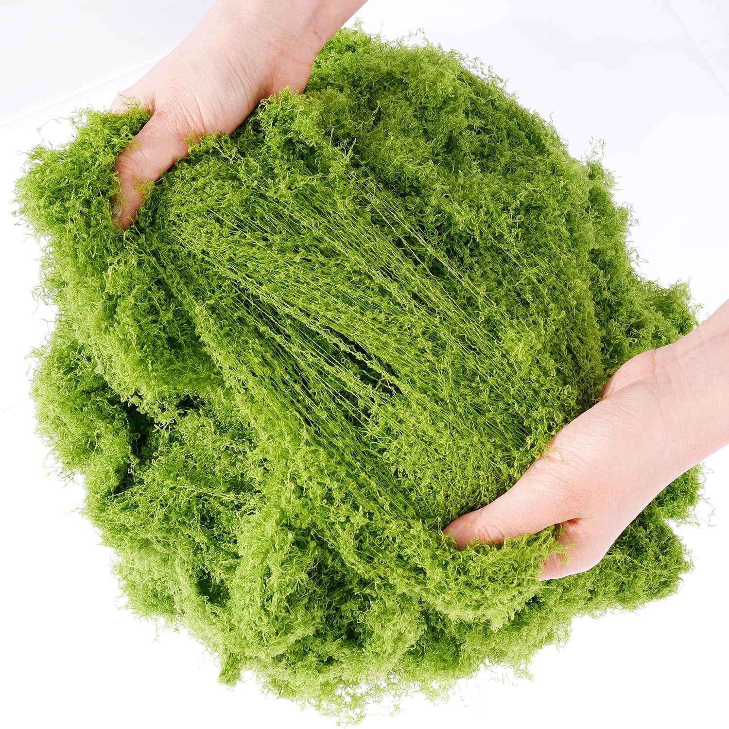 Fake Green Artificial Faux Moss 7 Oz for Fairy Garden Light Green | for DIY Craf