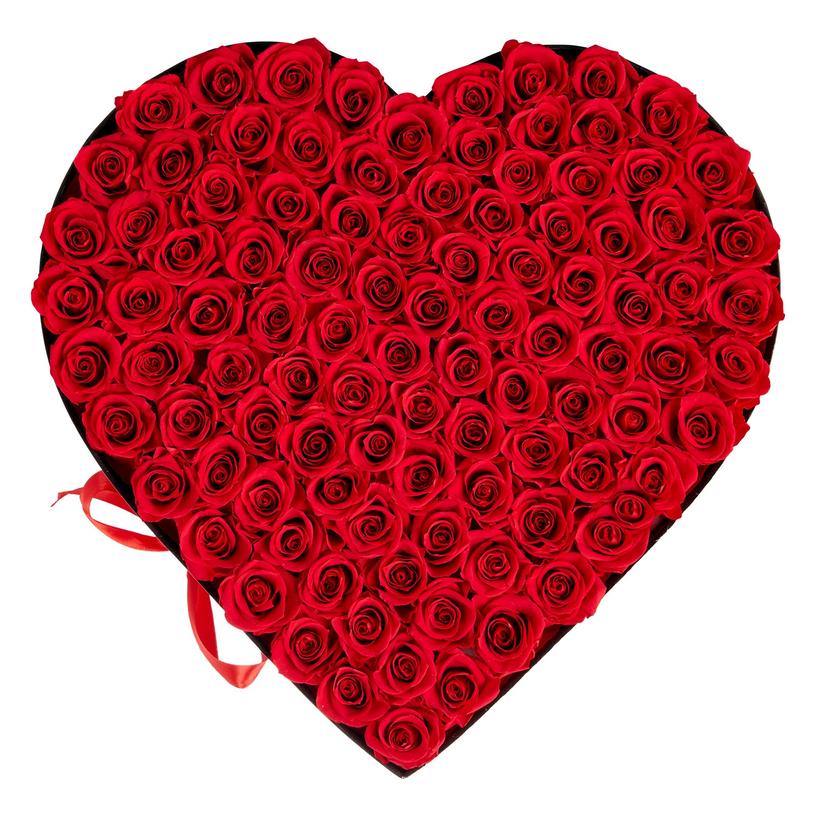 Uimoso Heart-Shaped Box with 100 Preserved Roses – Eternal Red Bouquet