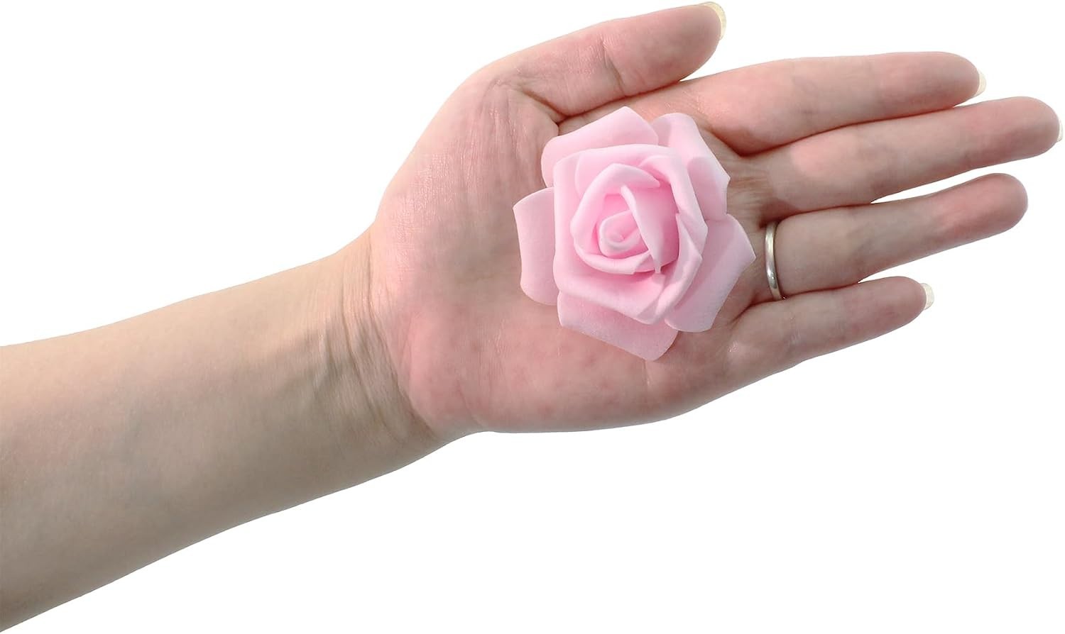 100 Pcs 2 in Artificial Rose Head Bulk 4 Shades of Pink White | Foam Fake Flo…