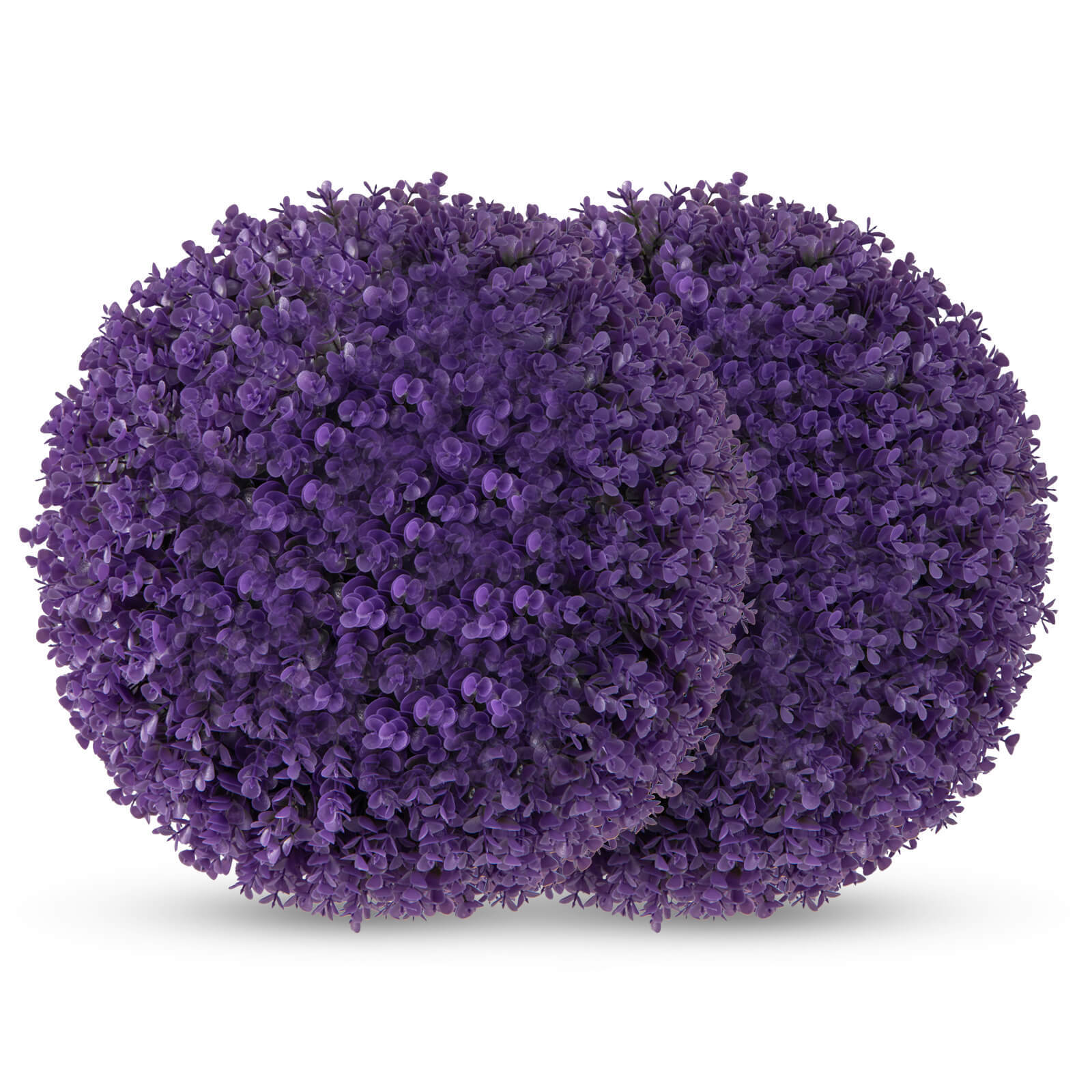 2 PCS Artificial Plant Topiary Balls w/7 Layers Leaves UV Protected for Garden