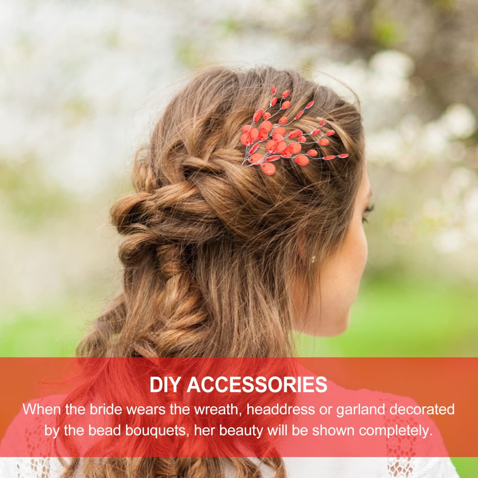 50PCS Acrylic Bead Drop Stems Crystal Floral Picks Artificial Bouquets Clear …