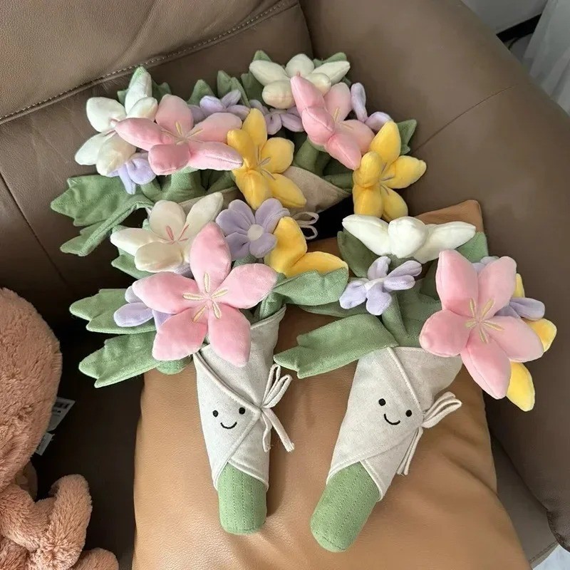 New Eternal Flower Life Wedding Simulation Bouquet Plush Toys Birthday Gift