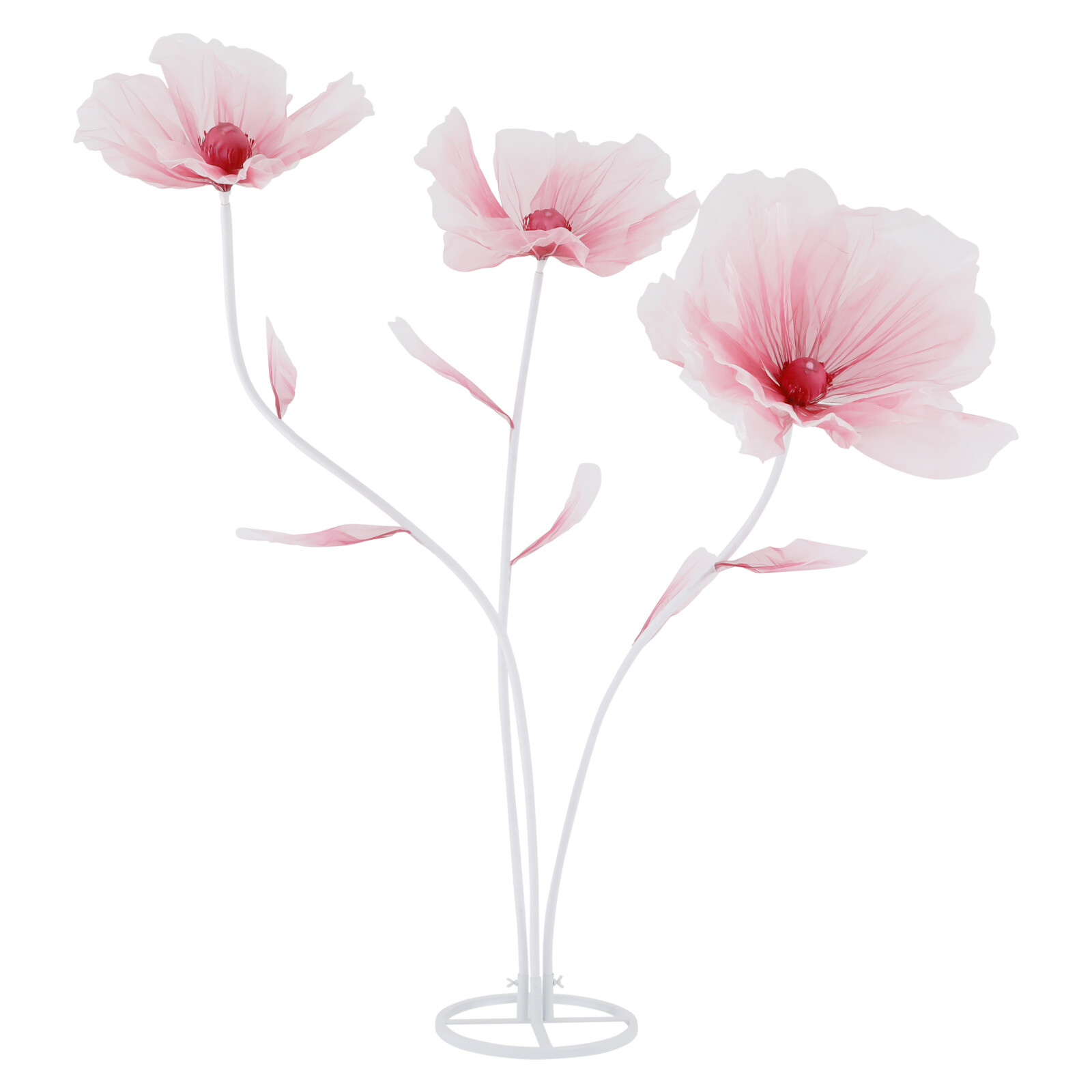 3-Head Artificial Flowers Floral Bridal Wedding Bouquet Home Party Decor