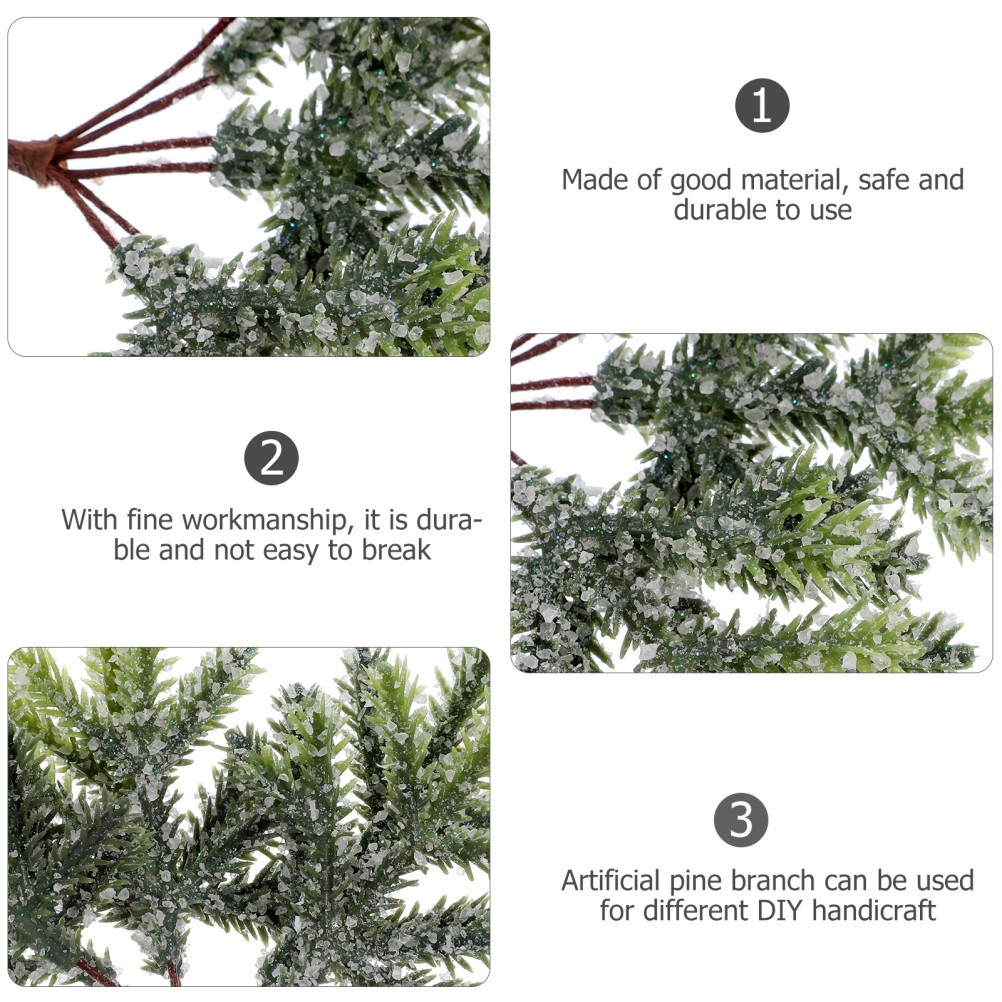 2Pcs Simulated Pine Branches Assorted Color For Christmas And Home Decoration