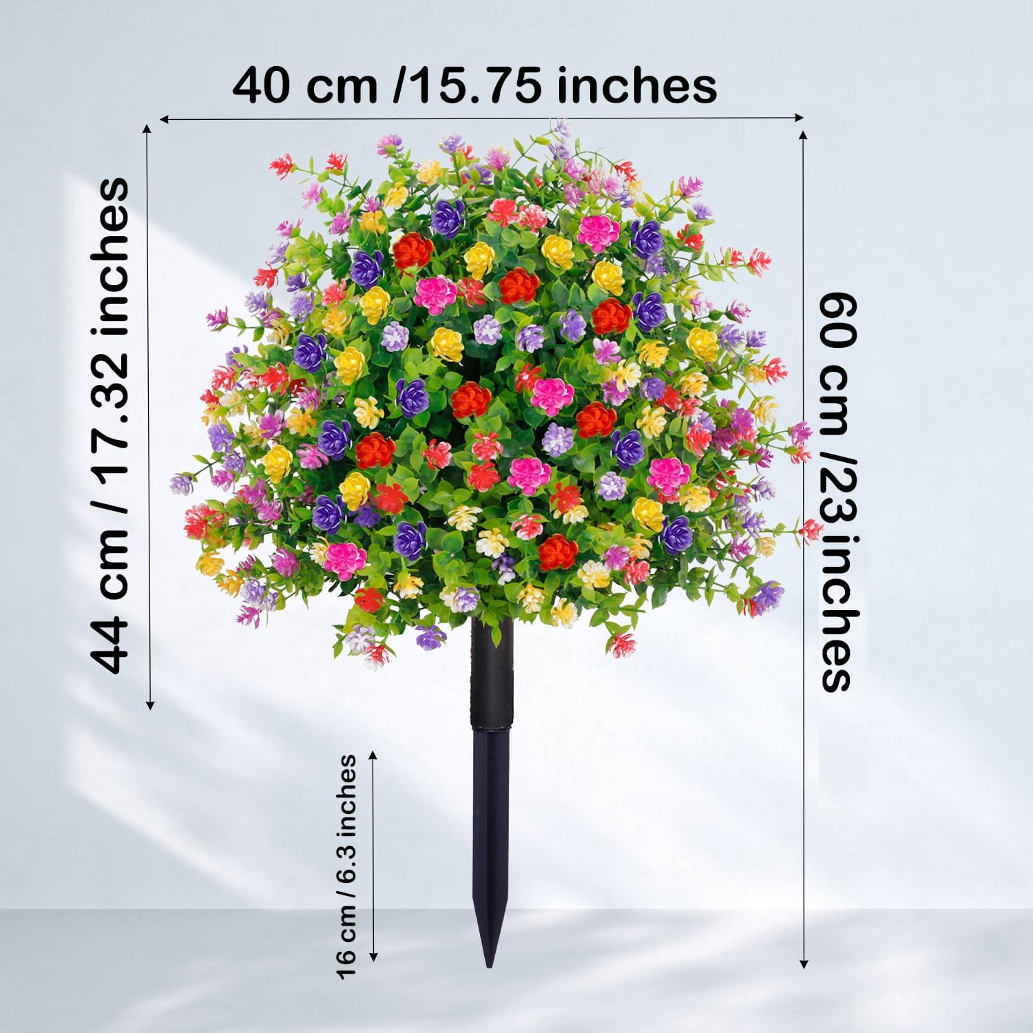 UV Resistant 23.6” Artificial Topiary Ball Trees – 2 Pack Outdoor Decor