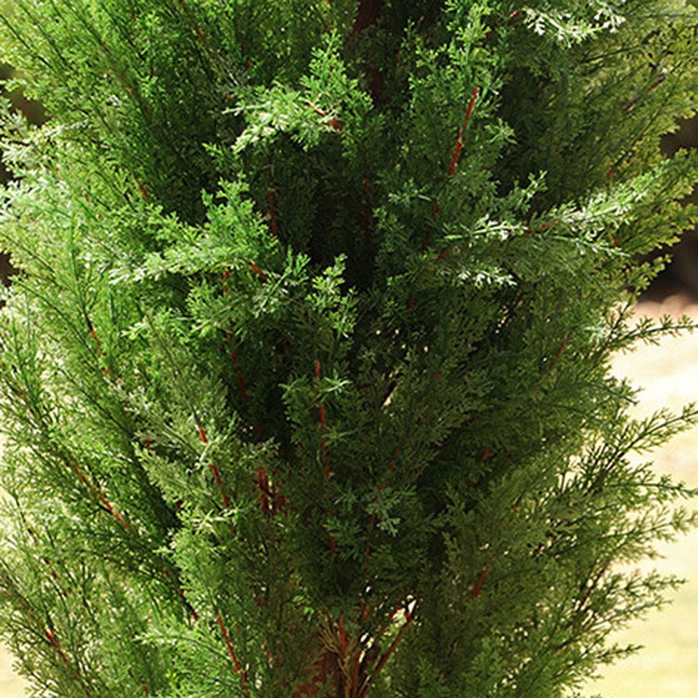 Artificial Pine Cypress Leaves Branch Simulation Green Plant Home Office Decor