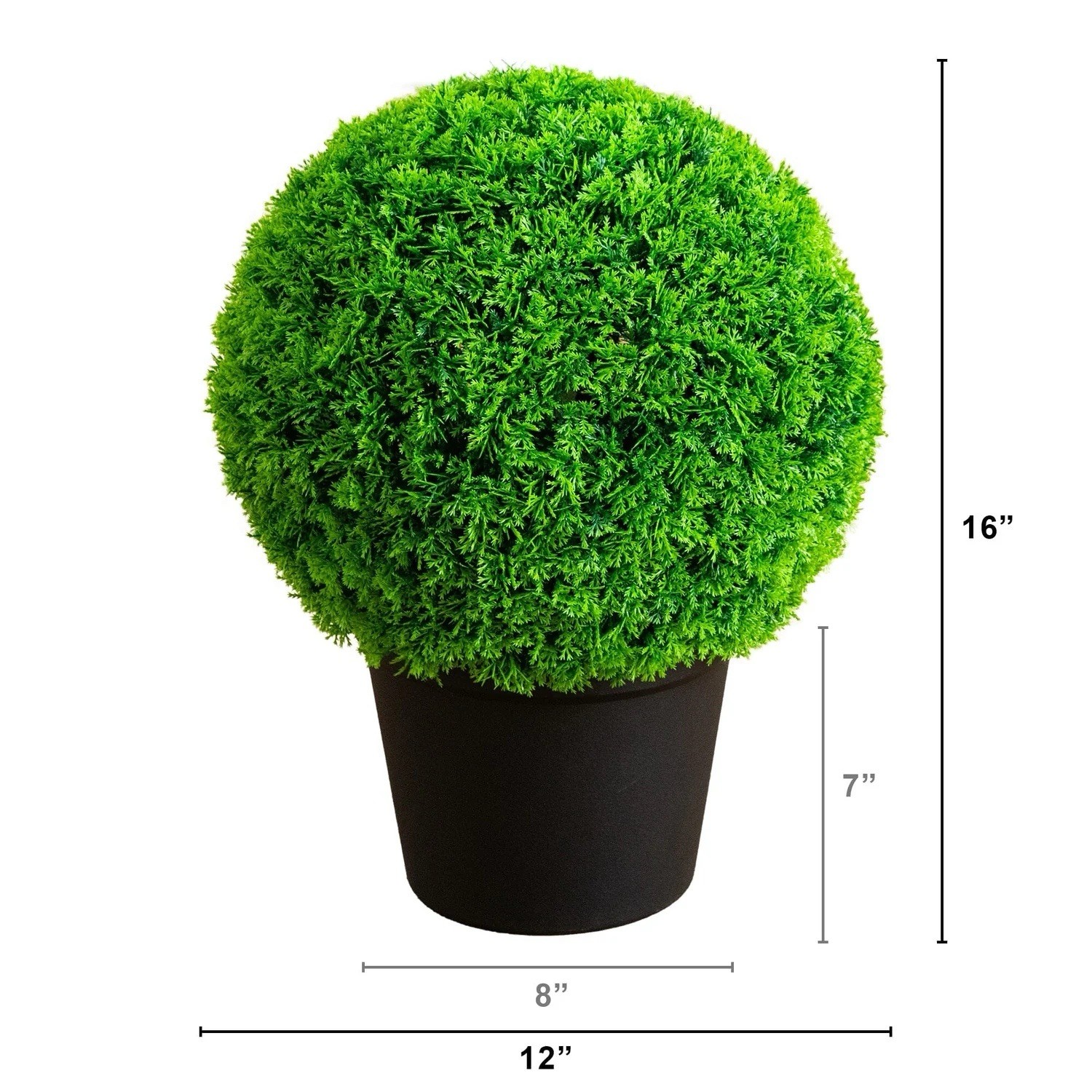 16” UV Resistant Artificial Mediterranean Cypress Topiary Plant Indoor/Outdoor