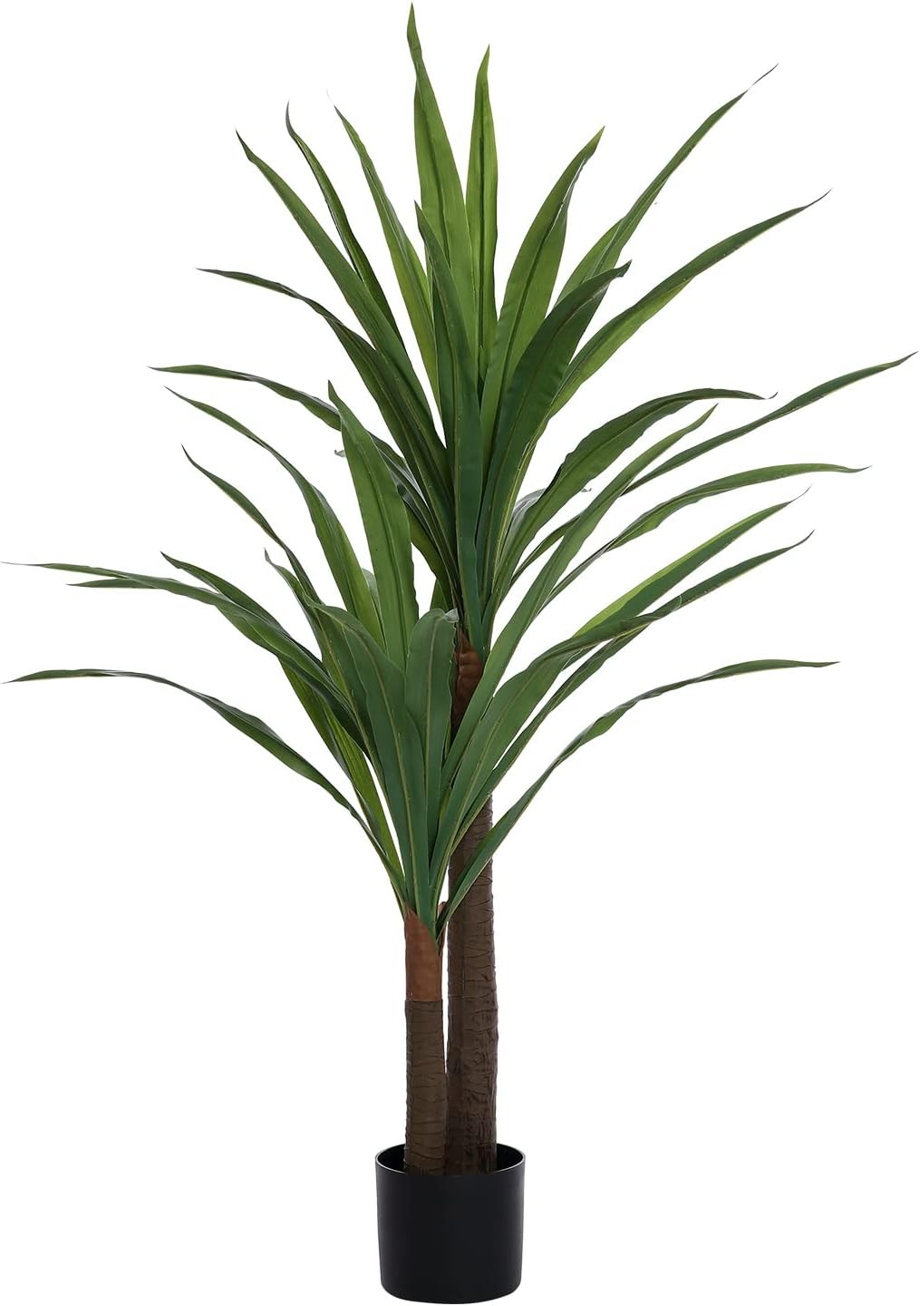Dracaena Indoor Plant 4ft Tall Faux Plants Large Fake Potted Yucca Tree Tropical