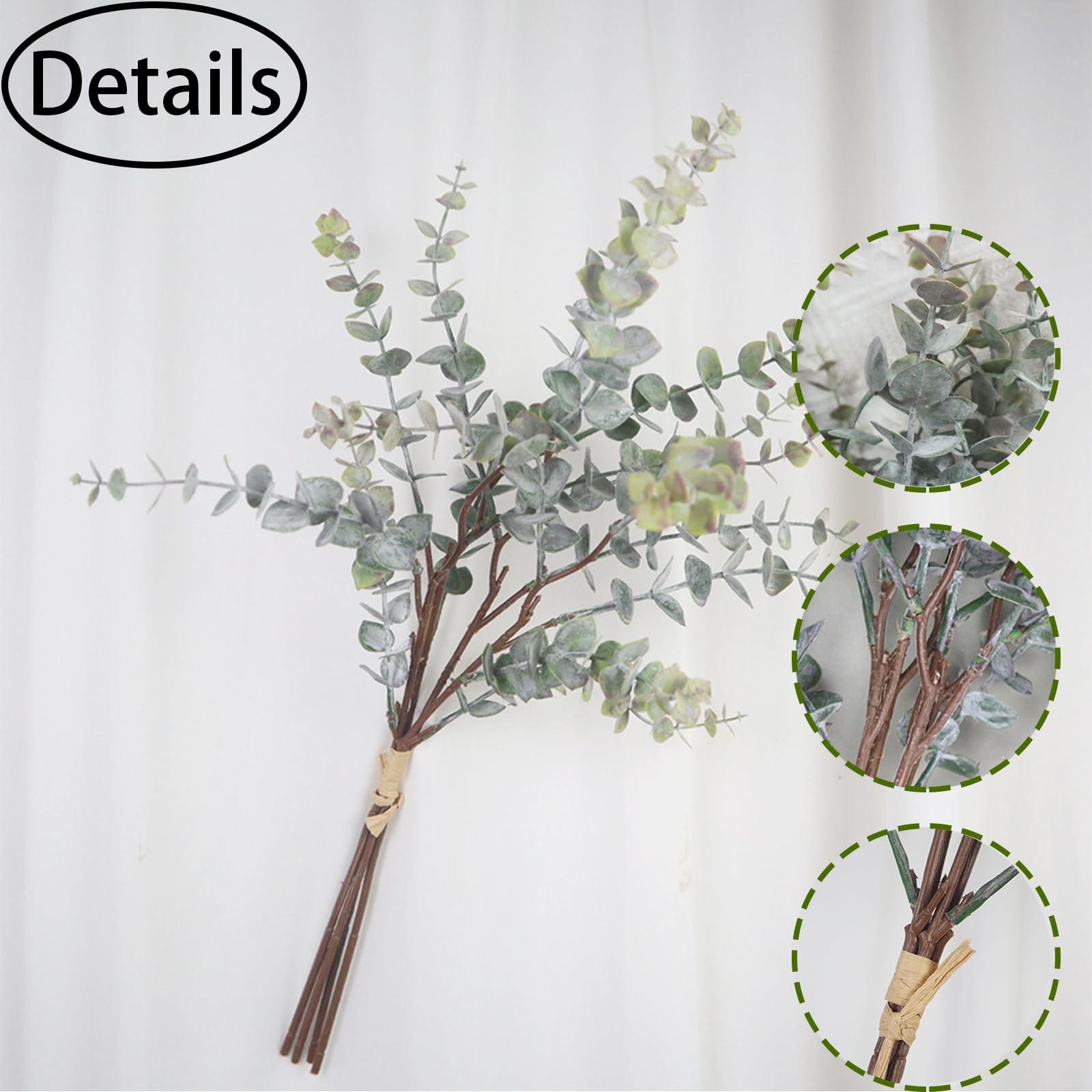 12 Pcs 20” Green Eucalyptus Stems, Artificial Fake Faux Eucalyptus Greenery,…