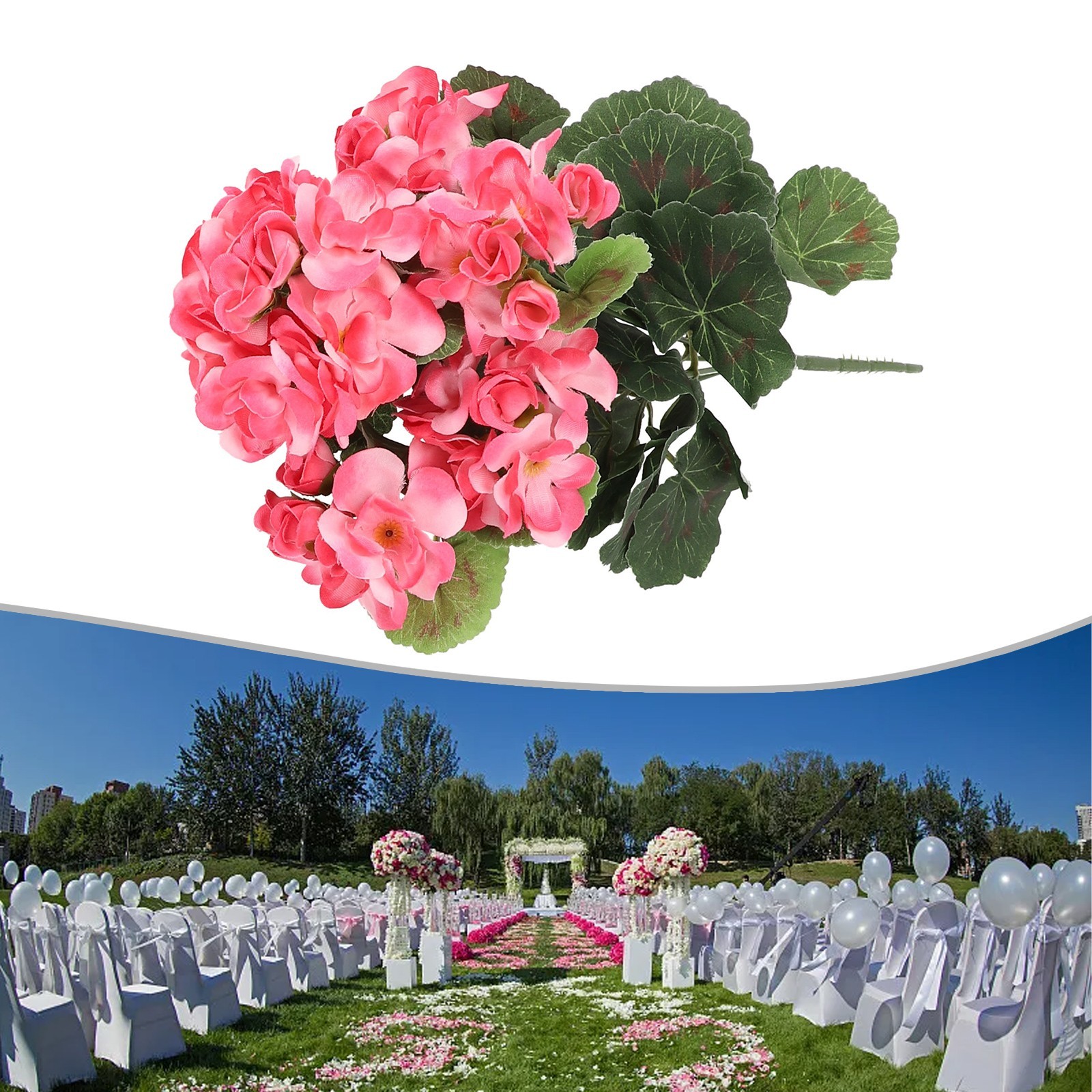 Beautiful Artificial Flowers Fake Floral Indoor Outside Living Room Party Plant