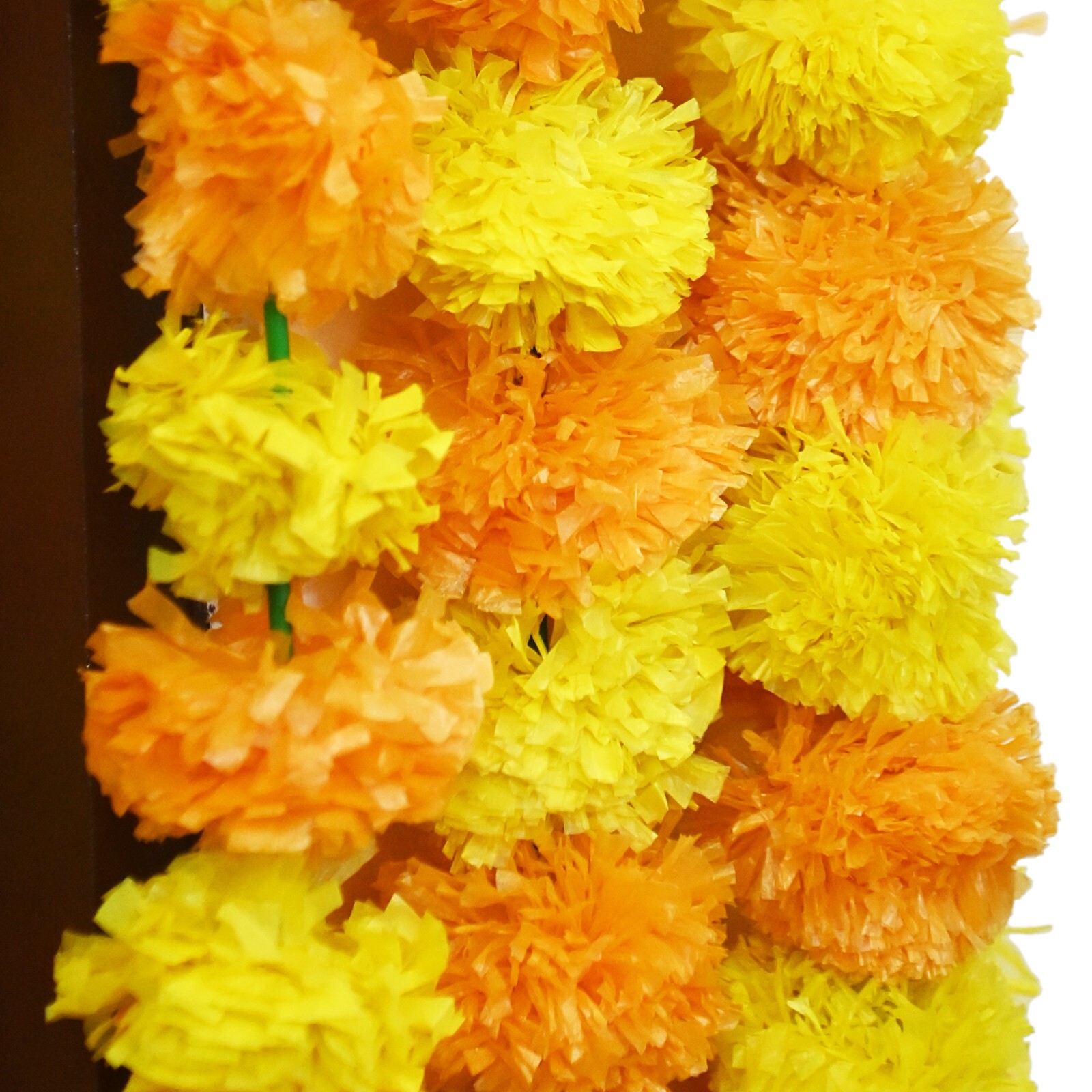 Wholesale Lot Artificial Marigold Flower Garland Baby Shower Diwali Decoration