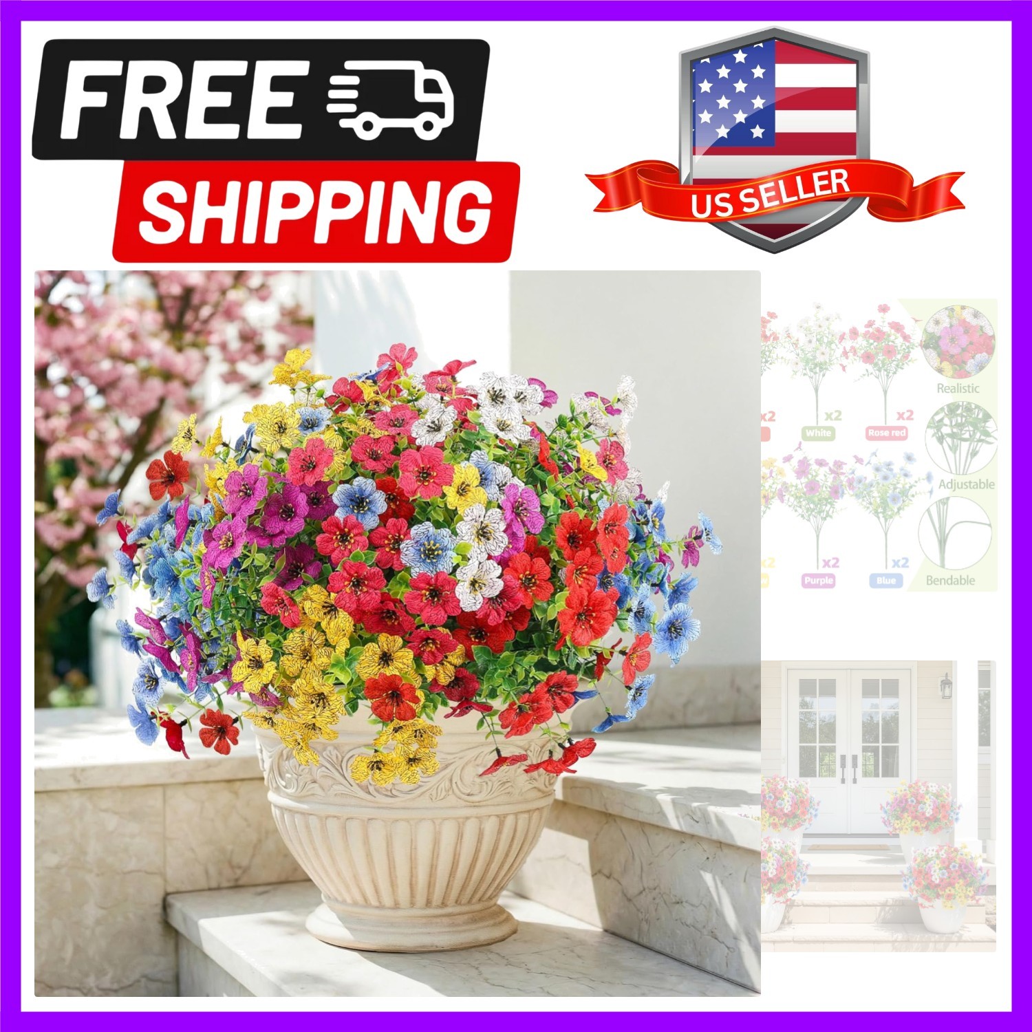 Low-Maintenance 12pc Artificial Daisy Bundle – Ideal for Porch & Garden Decor