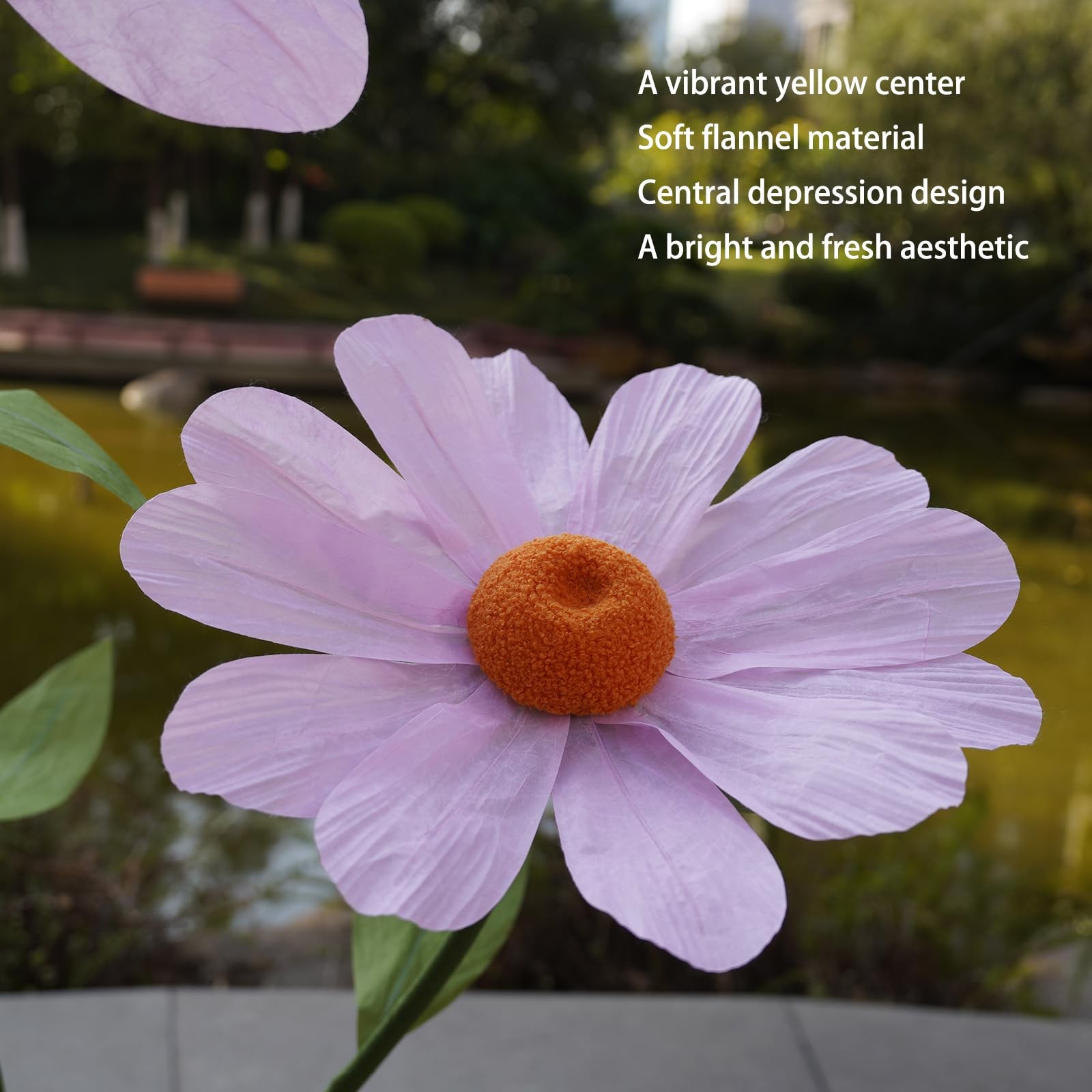 Giant Artificial Daisy Flower for Decoration,Large Faux Daisy with Stand,Real…