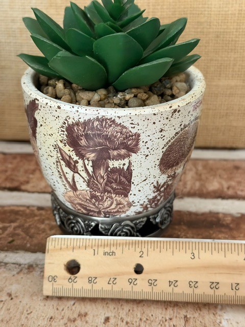 SMALL ARTIFICIAL SUCCULENT PLANT SHELF-SITTER DESK-TOP DECOR DORM ACCESSORY