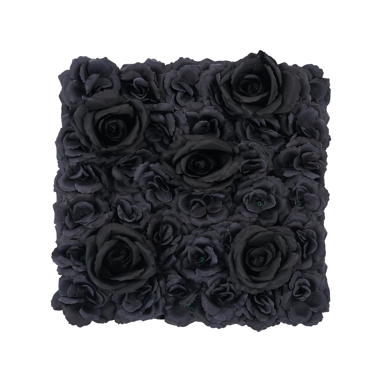 Gothic Style Black Rose Flower Wall Panels Artificial Floral Wedding Decor 12PCS