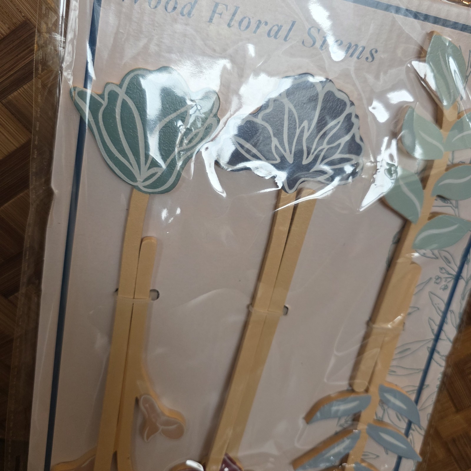 BRAND NEW Wood Floral Stems 6 Ct Per Package Crafts Decor