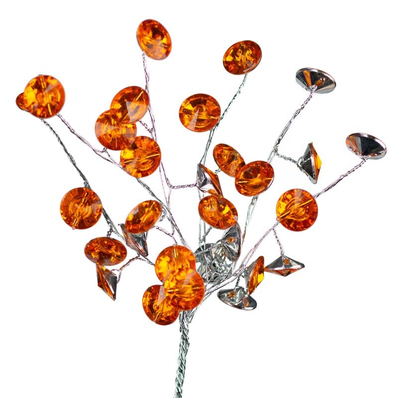 Gold Rhinestone Crystal Flower Sprays | 2 Sprays | For Corsages and Accenti