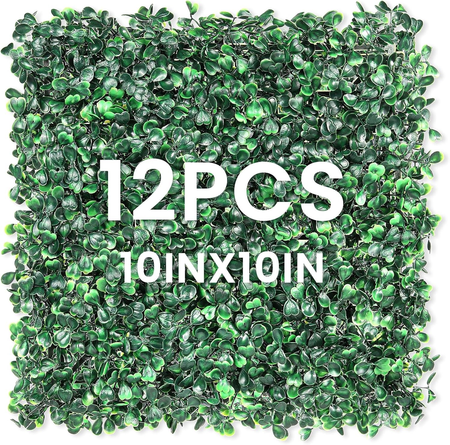 12PCS 10″ X 10″ Artificial Boxwood Topiary Hedge Plant UV Protection Indoor