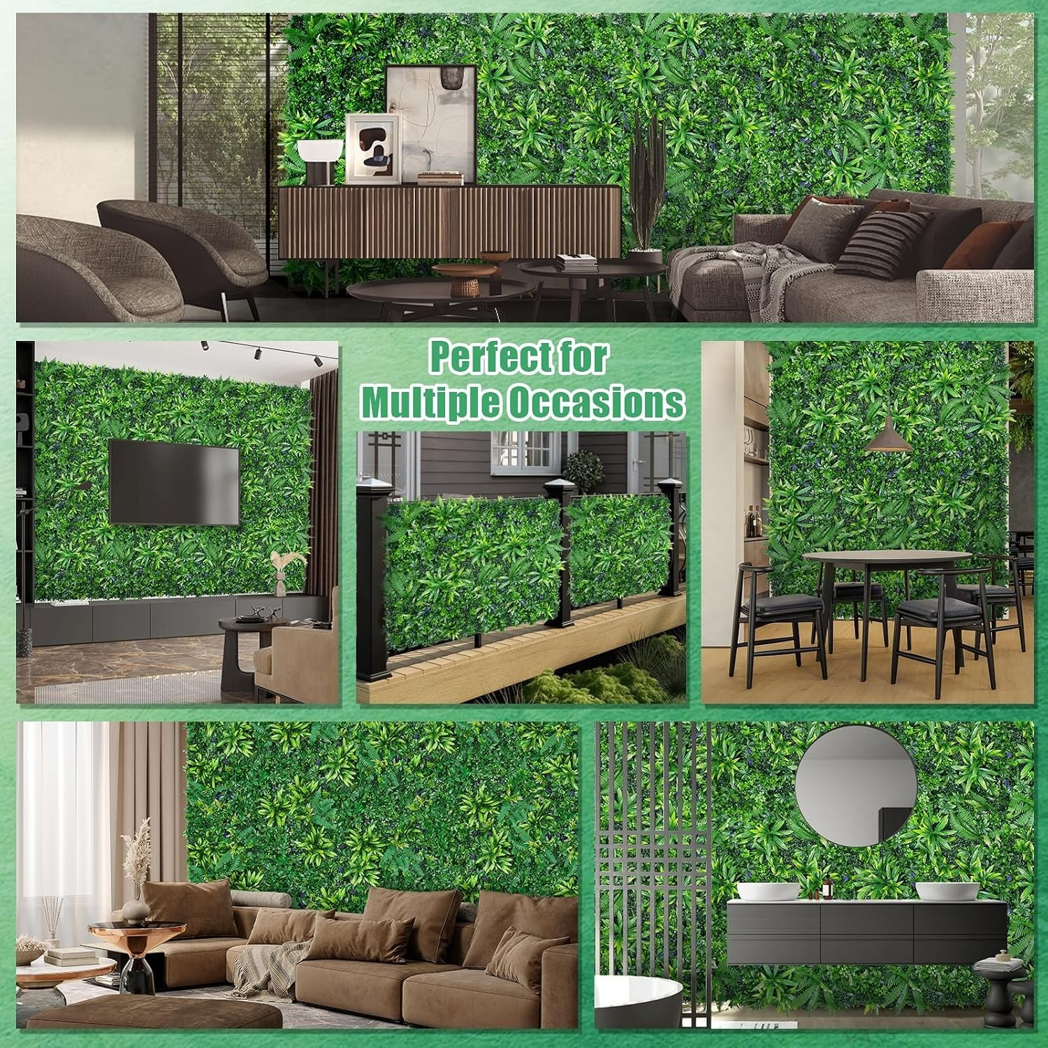 Versatile 12pc Faux Grass Backdrop Panels – Perfect for Indoor & Outdoor Events