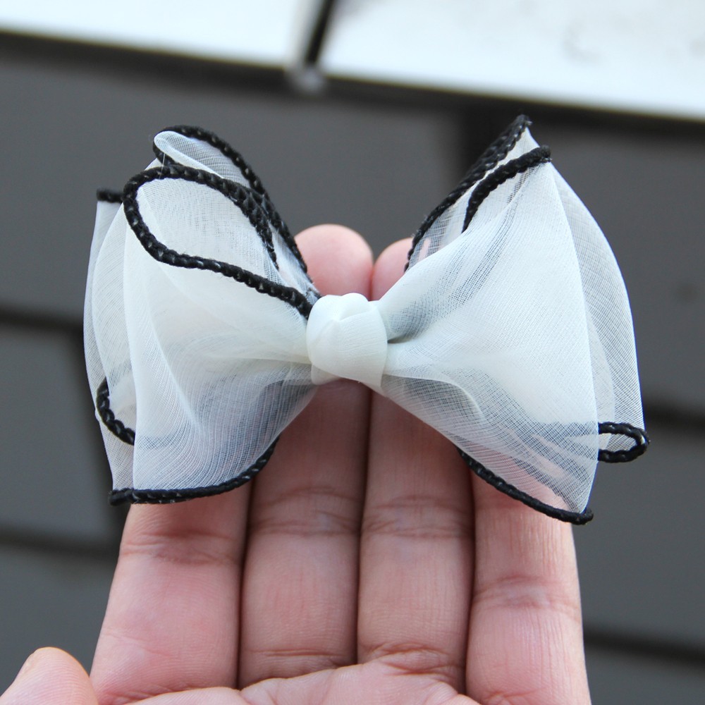 8.5cm Yarn Bows Organza Ribbon Bow Flowers for Bouquet Gift Wrapping Handwork