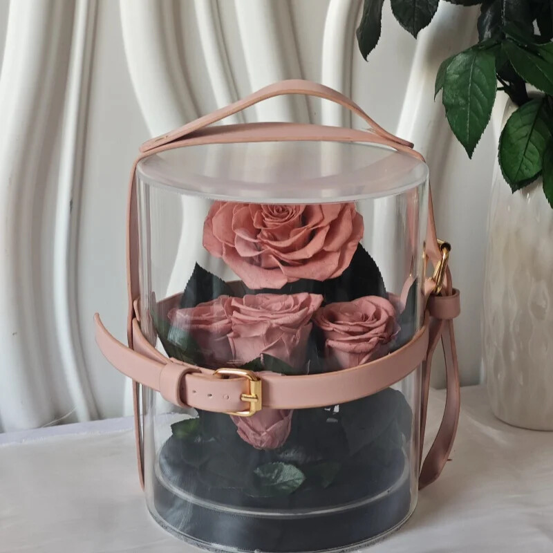 Eternal Red Rose in Secret Garden Acrylic Box – Preserved Flower Gift