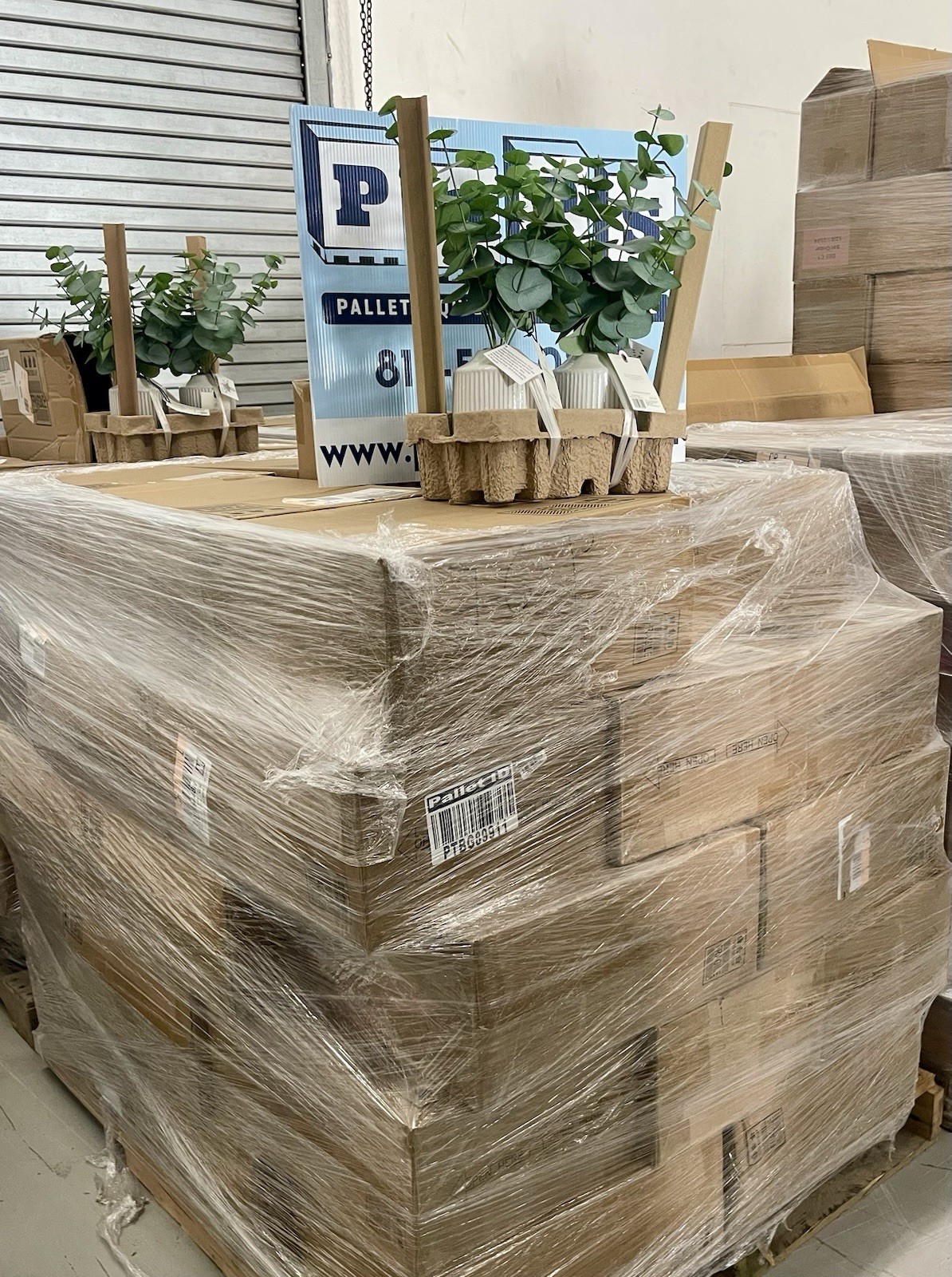 Artificial 14” Eucalyptus potted arrangement; Hearth&Hand by Magnolia, box of 2!