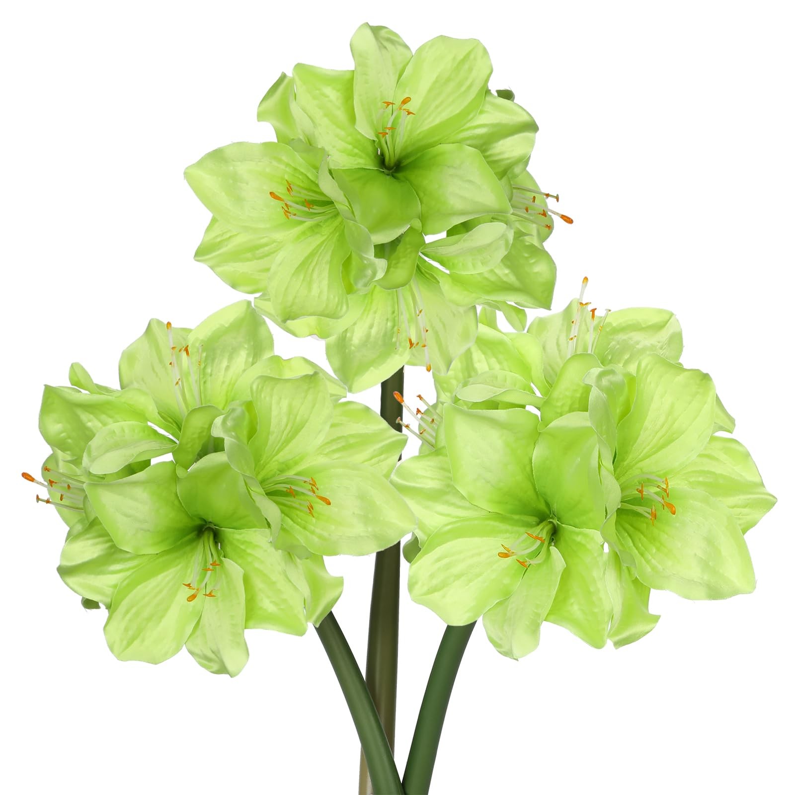 3PCS Amaryllis Artificial Flowers 17.3 Inch Faux Amaryllis Flowers Stems with…