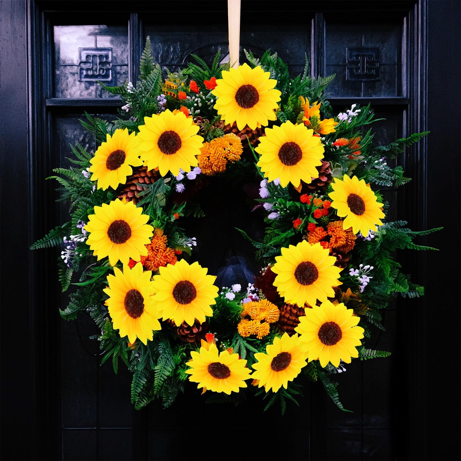 60 Pcs Artificial Sunflowers with Stems – 4 Inches Realistic Silk Fabric Flow…