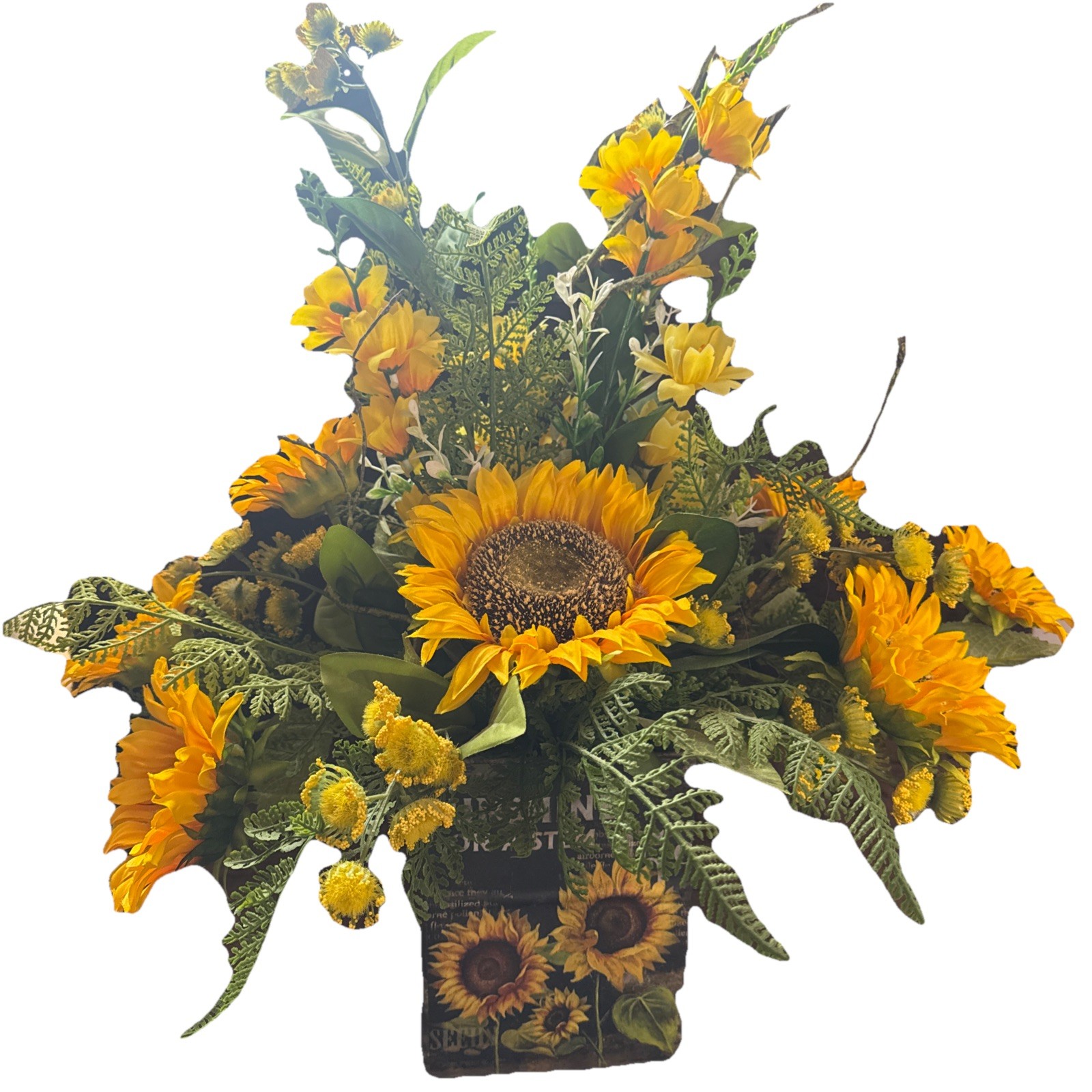 Sunshine On Stem Beautiful Sunflower Rustic Country Cottage Farmhouse DECOR21x18