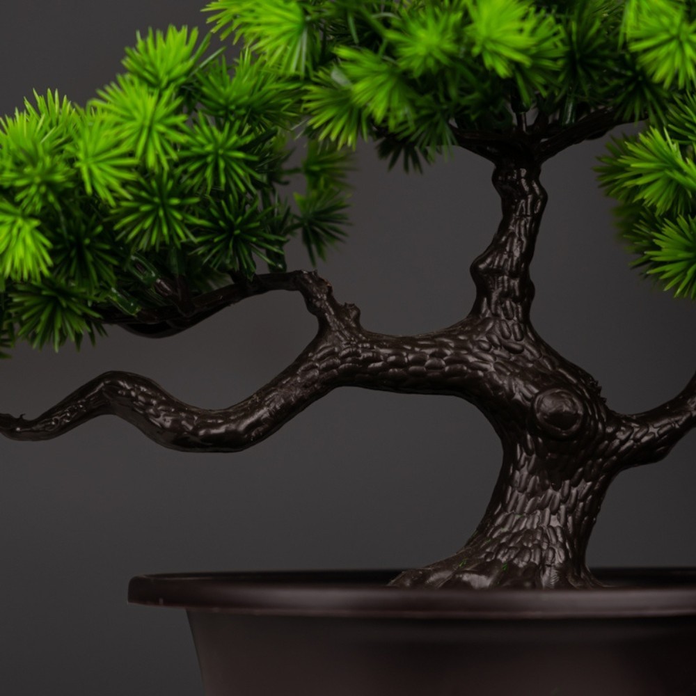 1pc 27cm Artificial Bonsai Plants Small Pine Tree Pot Décor Fake Plant for Table