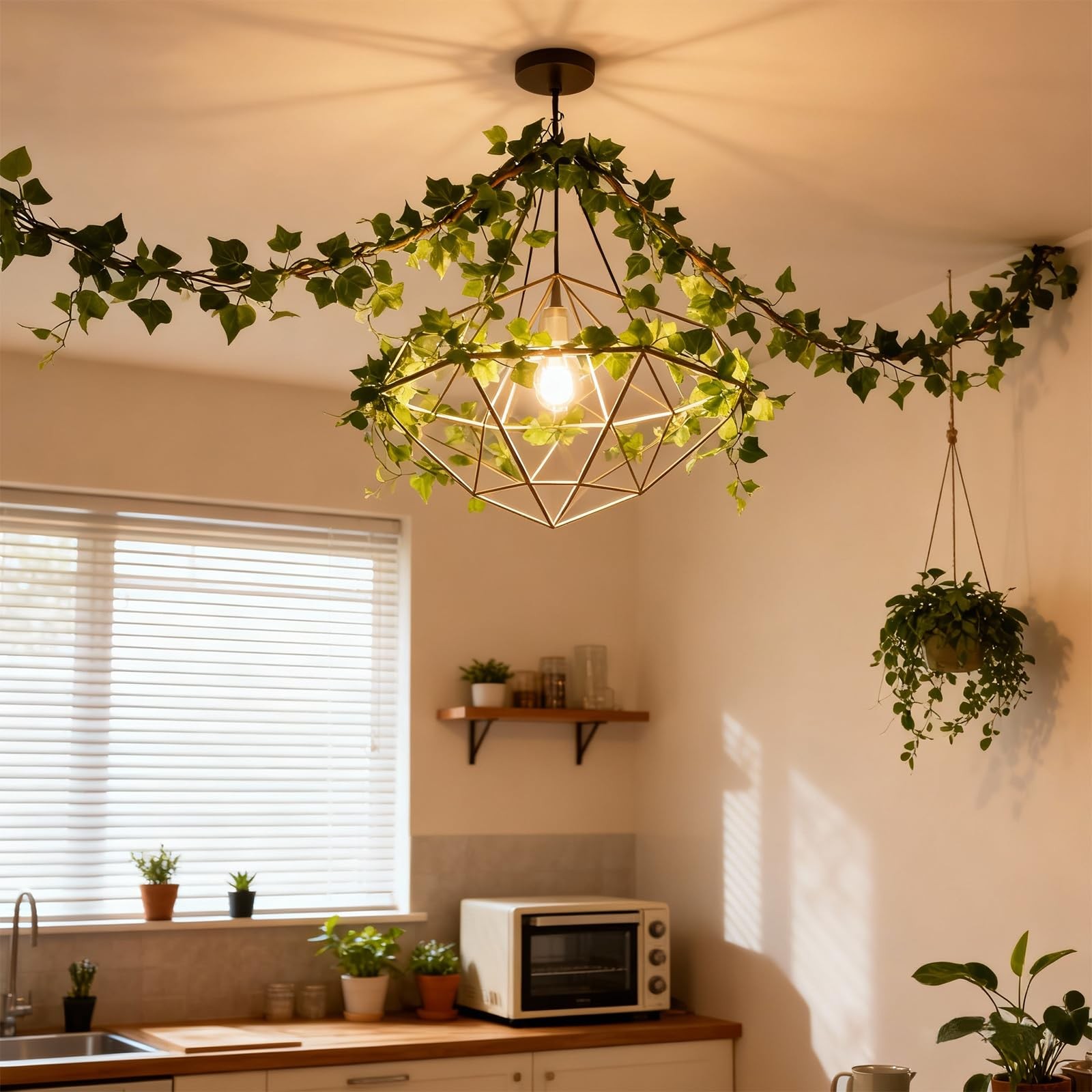 4Pack Total 24FT Green Fake Vines Ivy Leaves Vines for Bedroom Greenery Garla…