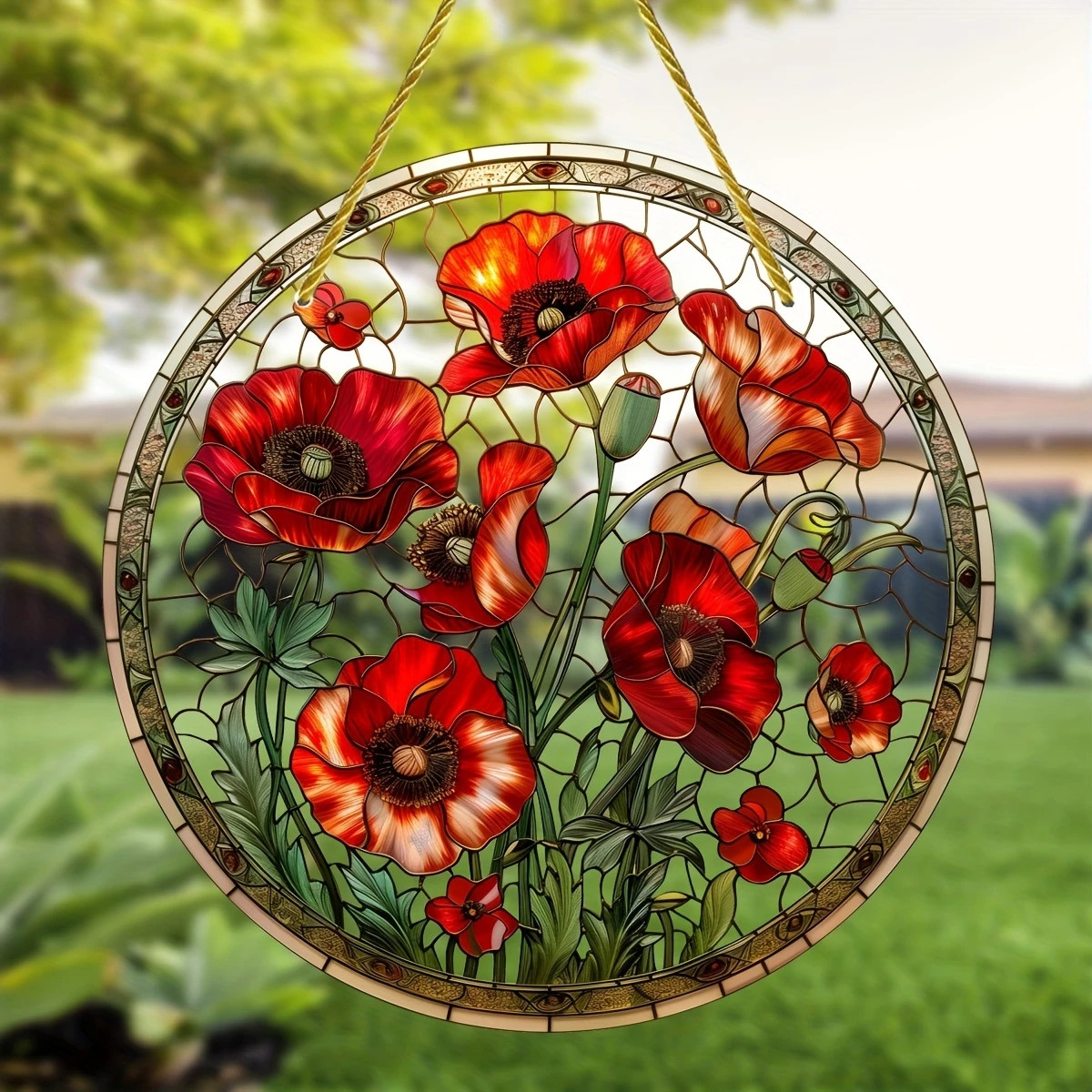 1Pcs 8In 2D Acrylic Colored Summer Plant Light-Collecting Device Flower Pot Wind