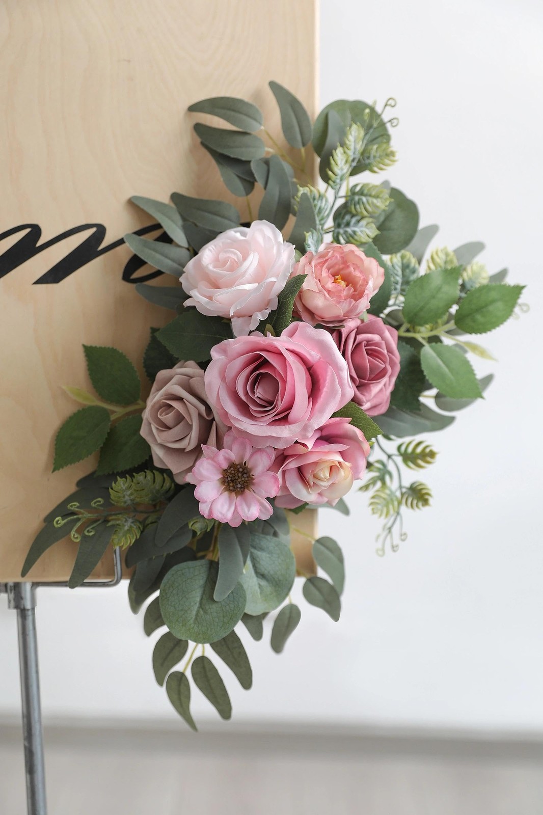 Artificial Flowers Combo Dusty Pink Silk Fake Bouquet Wedding Party Decor