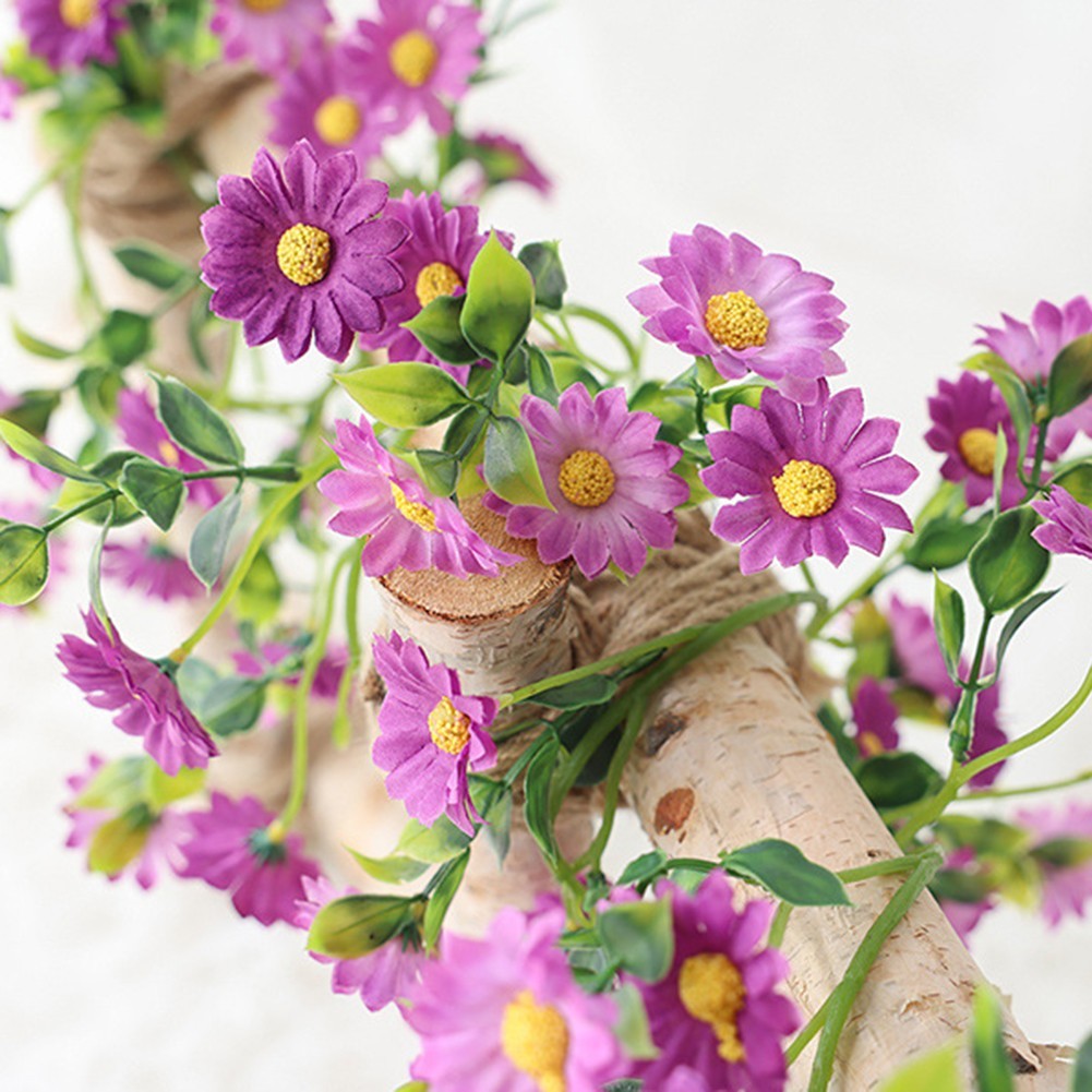 Lightweight Faux Daisy and Sunflower Vine 2 1m for Home and Event Decoration