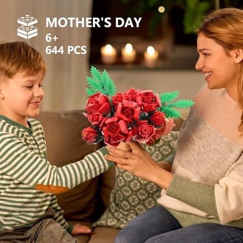 Lego Flowers Bouquet Building Set, Creative Artificial Wildflowers Botanical