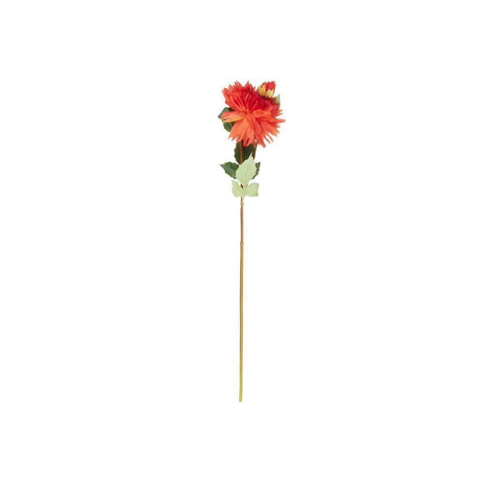 31 In. Red Indoor Artificial Dahlia Flower Stem in White Plastic Vase (Set of 8)