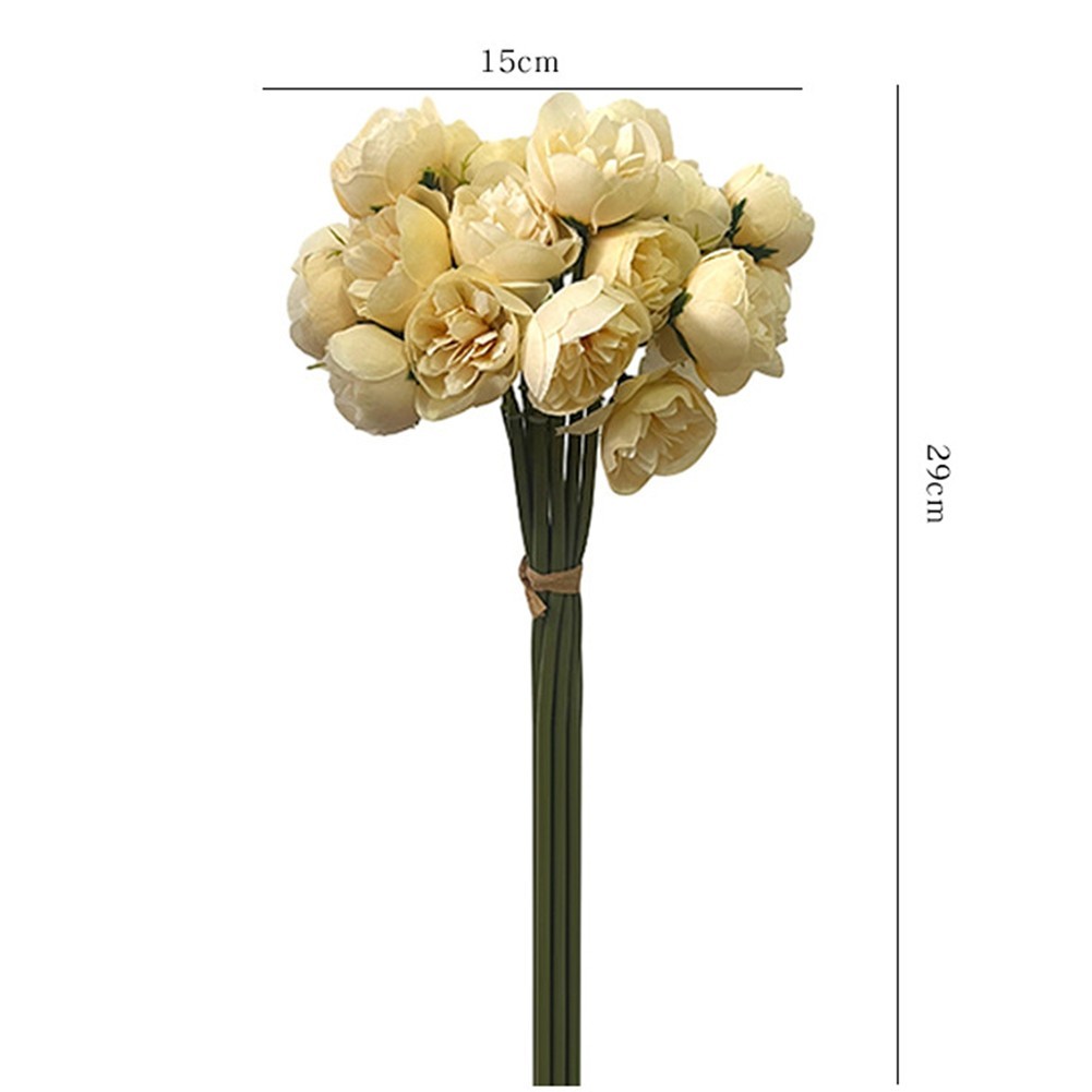 2 Bunches Wedding Flowers Artificial Peonies with Bendable and Trimmable Stems