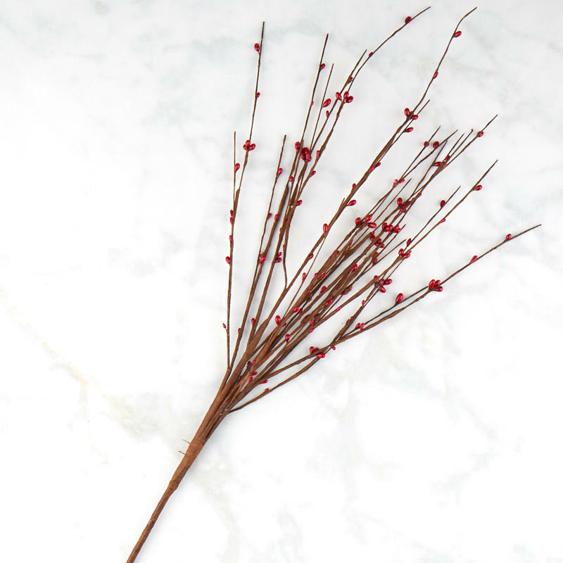 Red Pip Berry and Twig Decorative Sprays | 2 Sprays