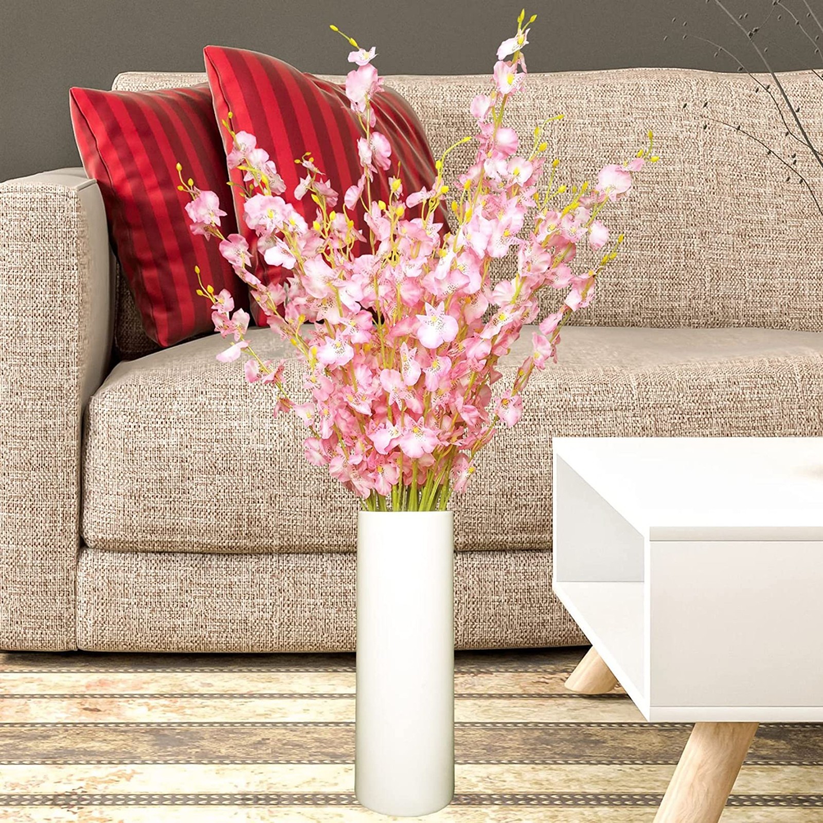 12pcs 37″ Artificial Dancing Lady Orchids Flowers Silk Tall Floral Stems