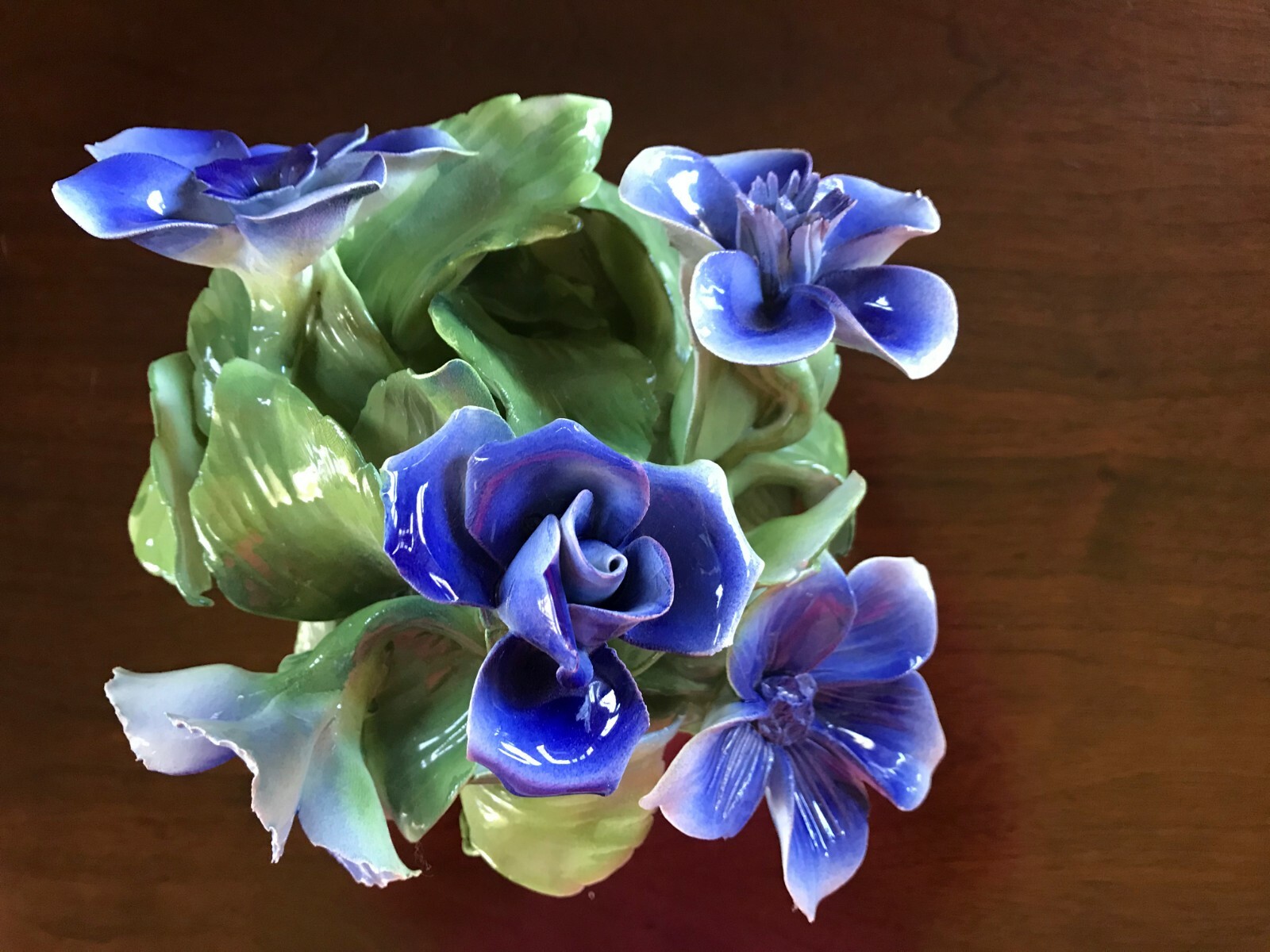porcelain enamel floral centerpiece