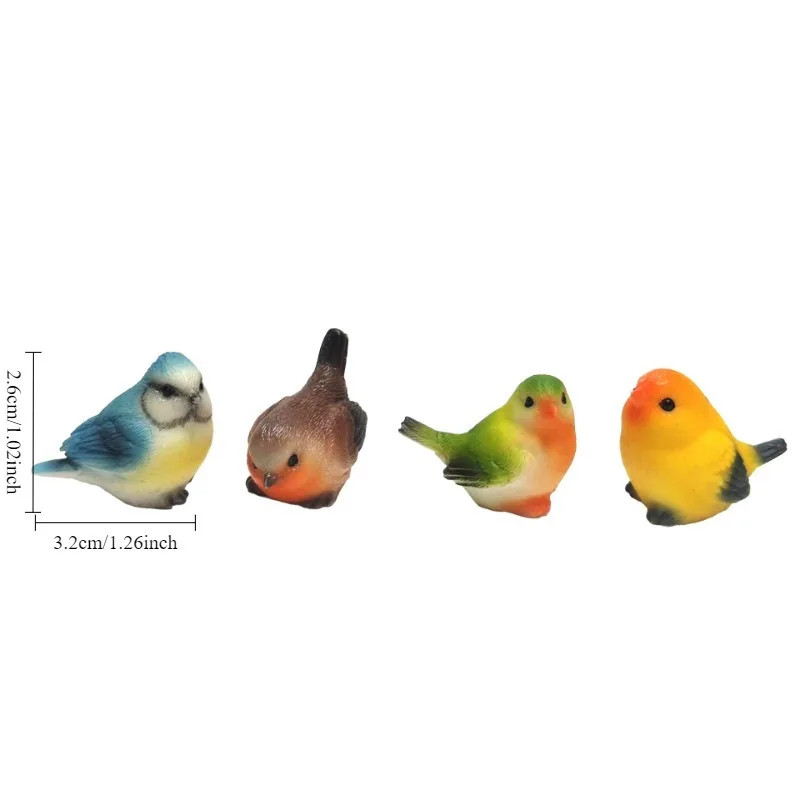 1Pc Outdoor Statues, Robins, Resin Handicrafts, Suitable for Moss Potted Plants/