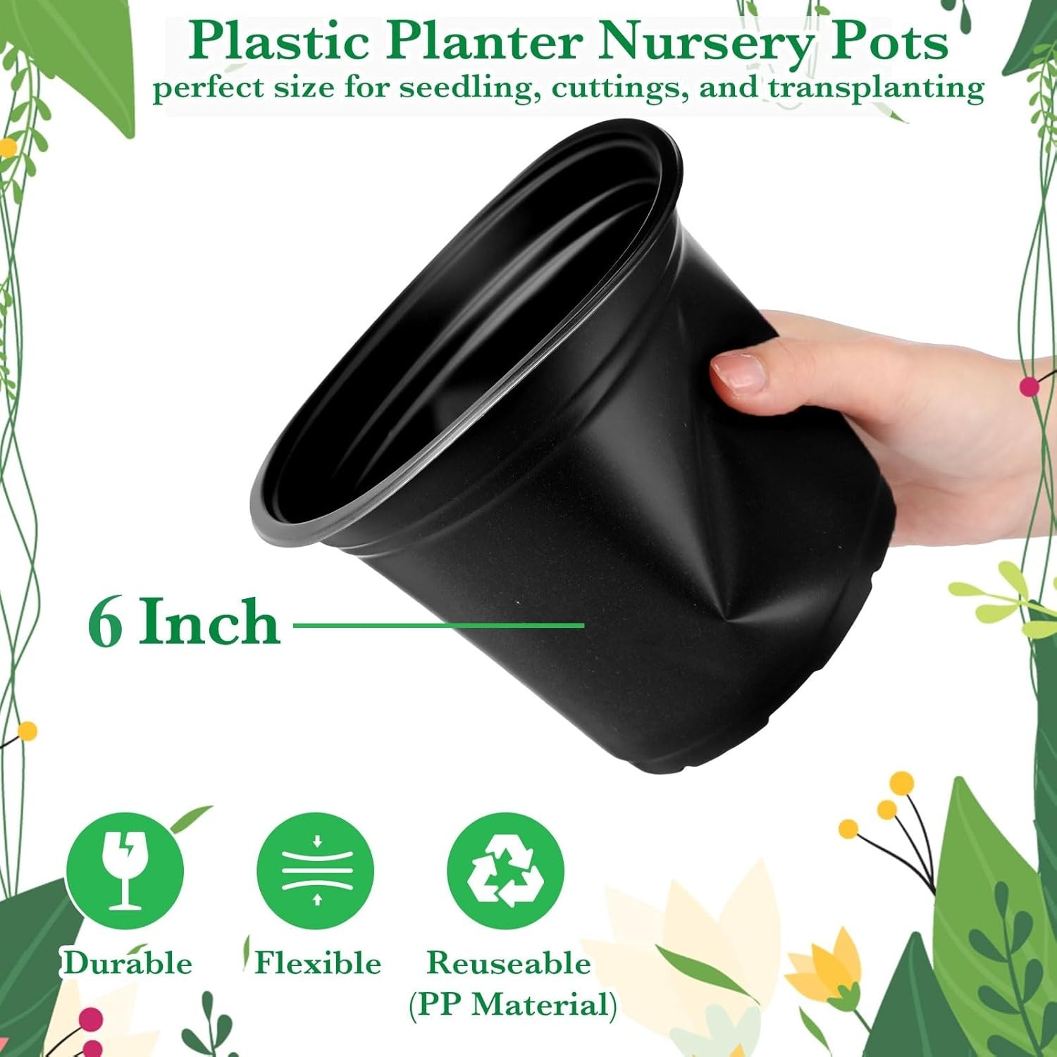 1500 Pcs Plastic Plants Nursery Pots – Seed Starting and Seedling Planters With