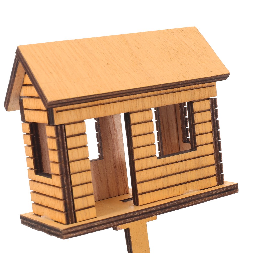 Wooden Mini Treehouse: Miniature Fairy Garden House for Plant Pots, Terrariums