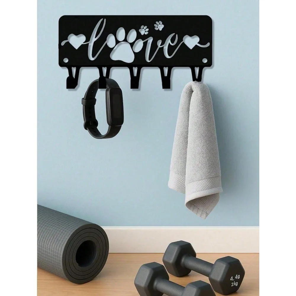Adorable Dog Metal Key Holder Rack – Entryway Kitchen Coat Towel Organizer Gift