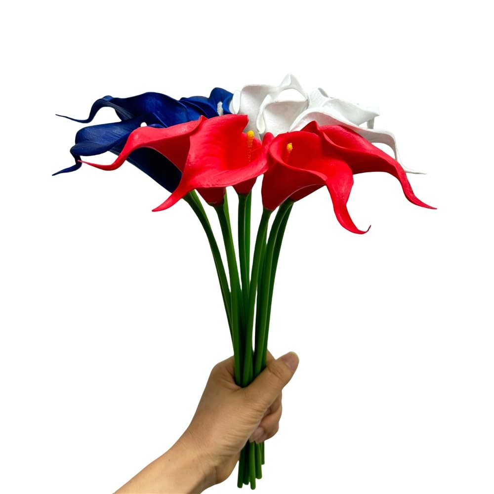 12pcs Artificial Calla Lily Flowers, 13″ Single Heads PU Small Flower Bouquet…